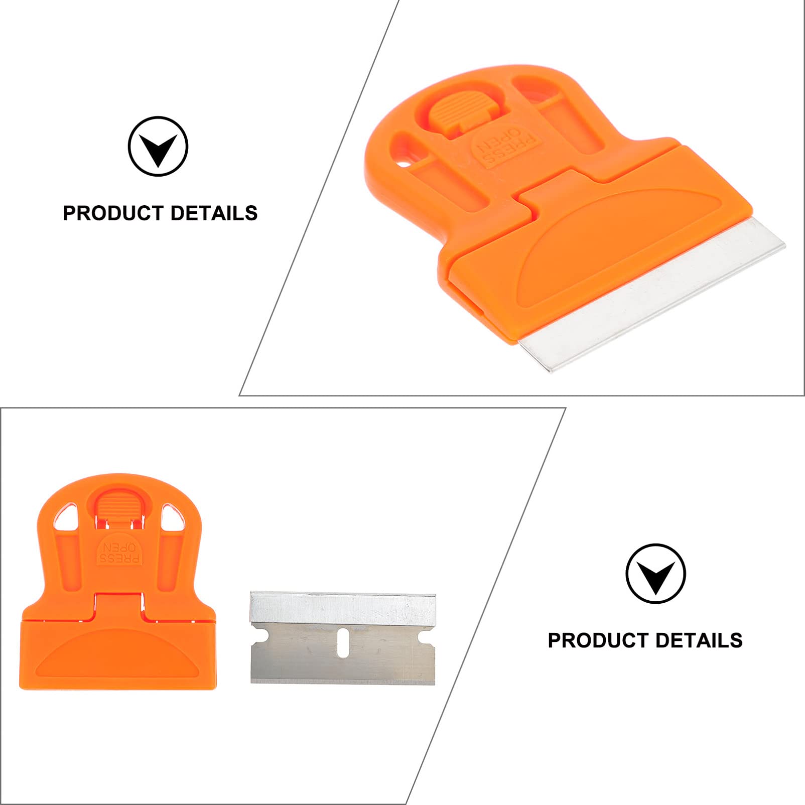 DOITOOL 10-Pack Plastic Scrapers - Mini Razor Blade Scraper Tools for Removing Stickers, Labels & Decals - Adhesive Remover & Gasket Cleaning Kit for Home, Office & DIY Projects - Perfect for Windows, Glass, Tiles & Hard Surfaces