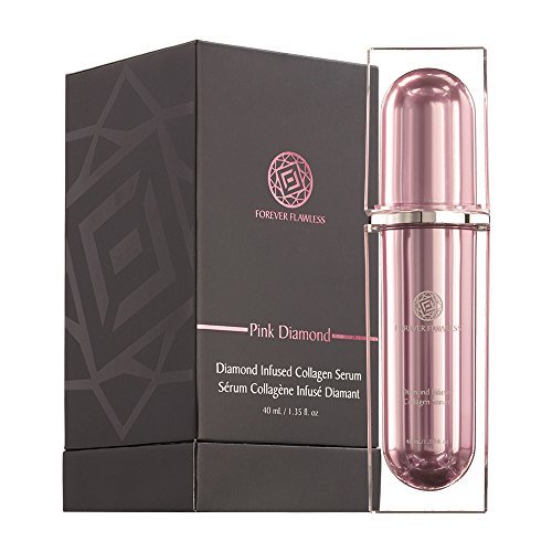 Forever Flawless Diamond Infused Collagen Serum - 100% Natural Pink Diamond Powder & Soothing Botanicals for Anti-Wrinkle & Anti-Aging - FF31 (1.35 oz) - Perfect for Nighttime Skincare Routine & Reducing Fine Lines