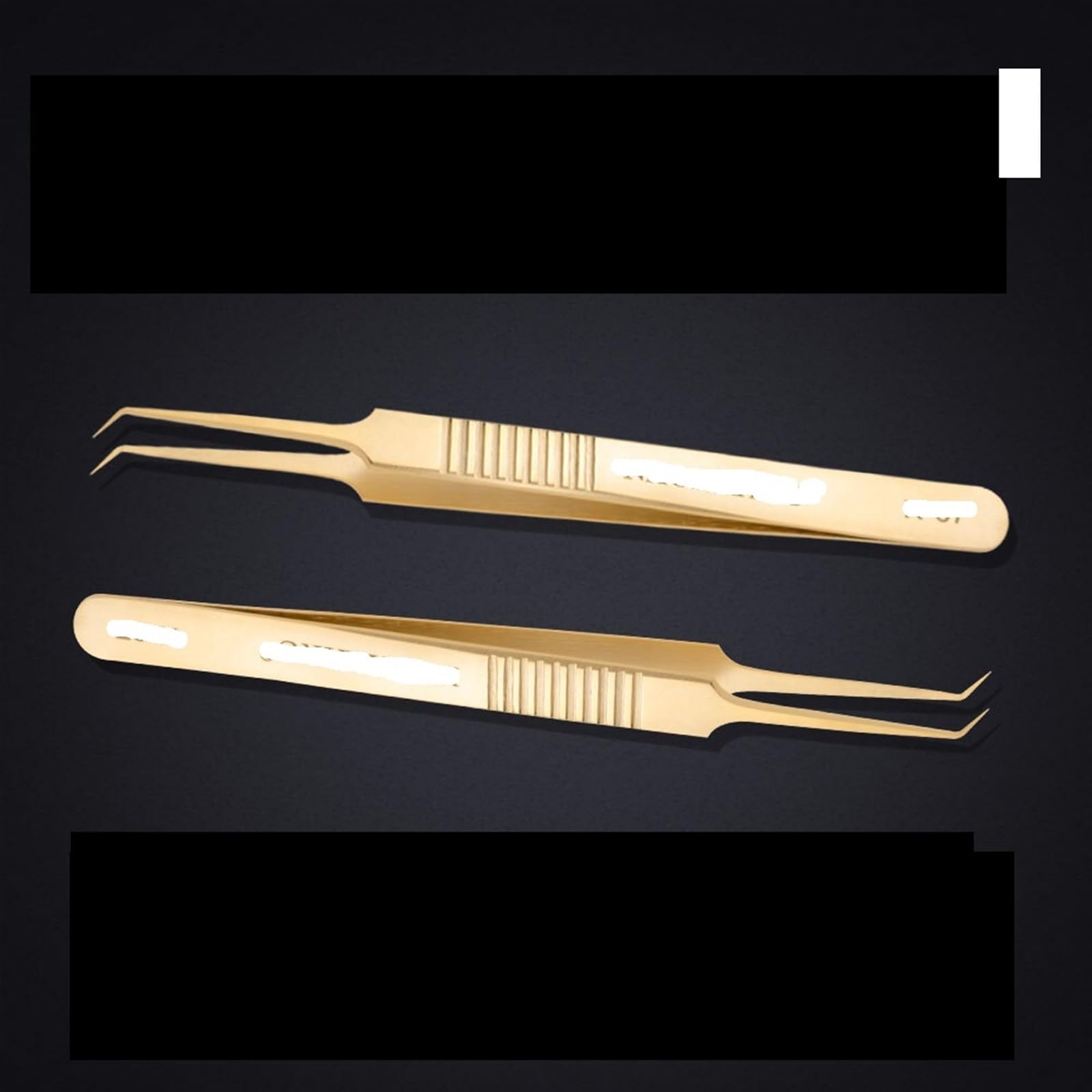 Professional Hair Removal Tweezers - Stainless Steel Eyelash Extension & False Eyelash Tool - Precise Slant Tip Tweezers for Eyebrow Shaping, Splinter Removal & Beauty Care - Perfect for Salon, Home Use & Travel Kit