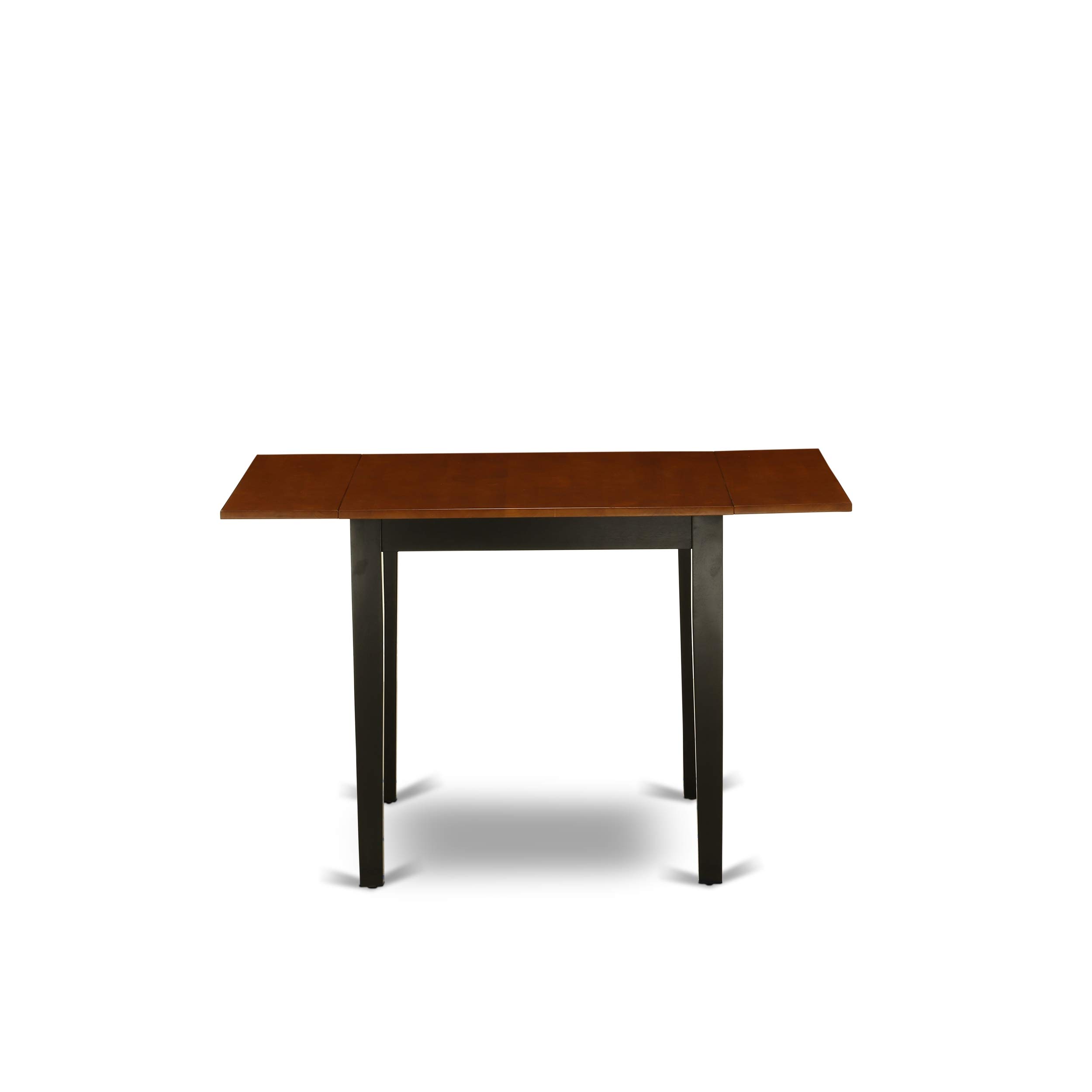 Modern 3-Piece Dining Table Set with Drop Leaf & 2 Chairs - 30x48 Inch Rectangle Wooden Table in Black & Cherry - Perfect for Small Kitchens, Apartments & Cozy Dining Spaces