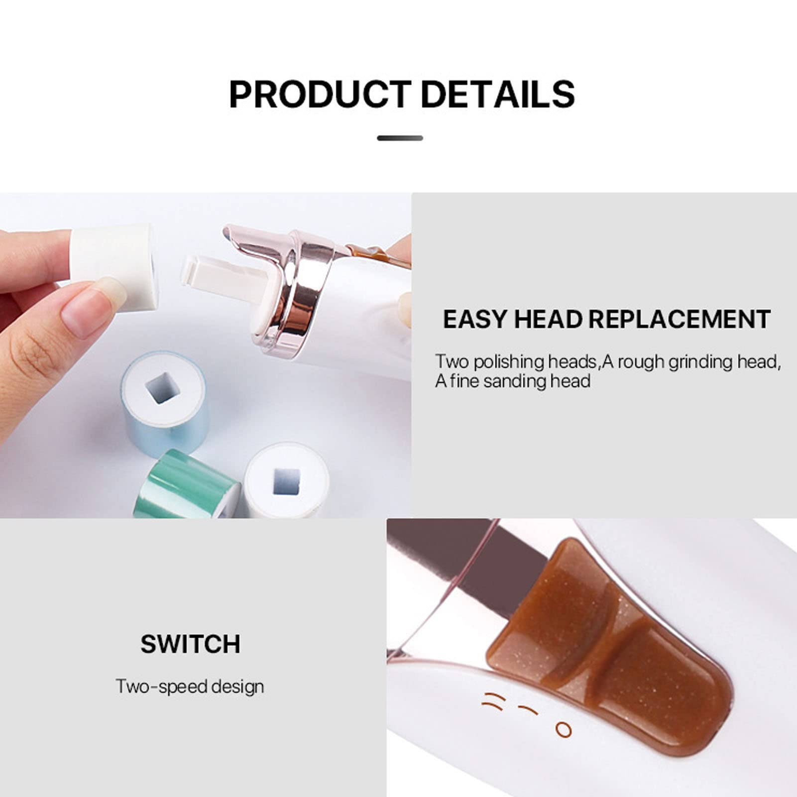 Professional Electric Manicure & Pedicure Kit - Rechargeable Nail Drill Machine with 6 Attachments for Filing, Trimming, Buffing & Polishing - Perfect for Home Nail Care & Salon Use
