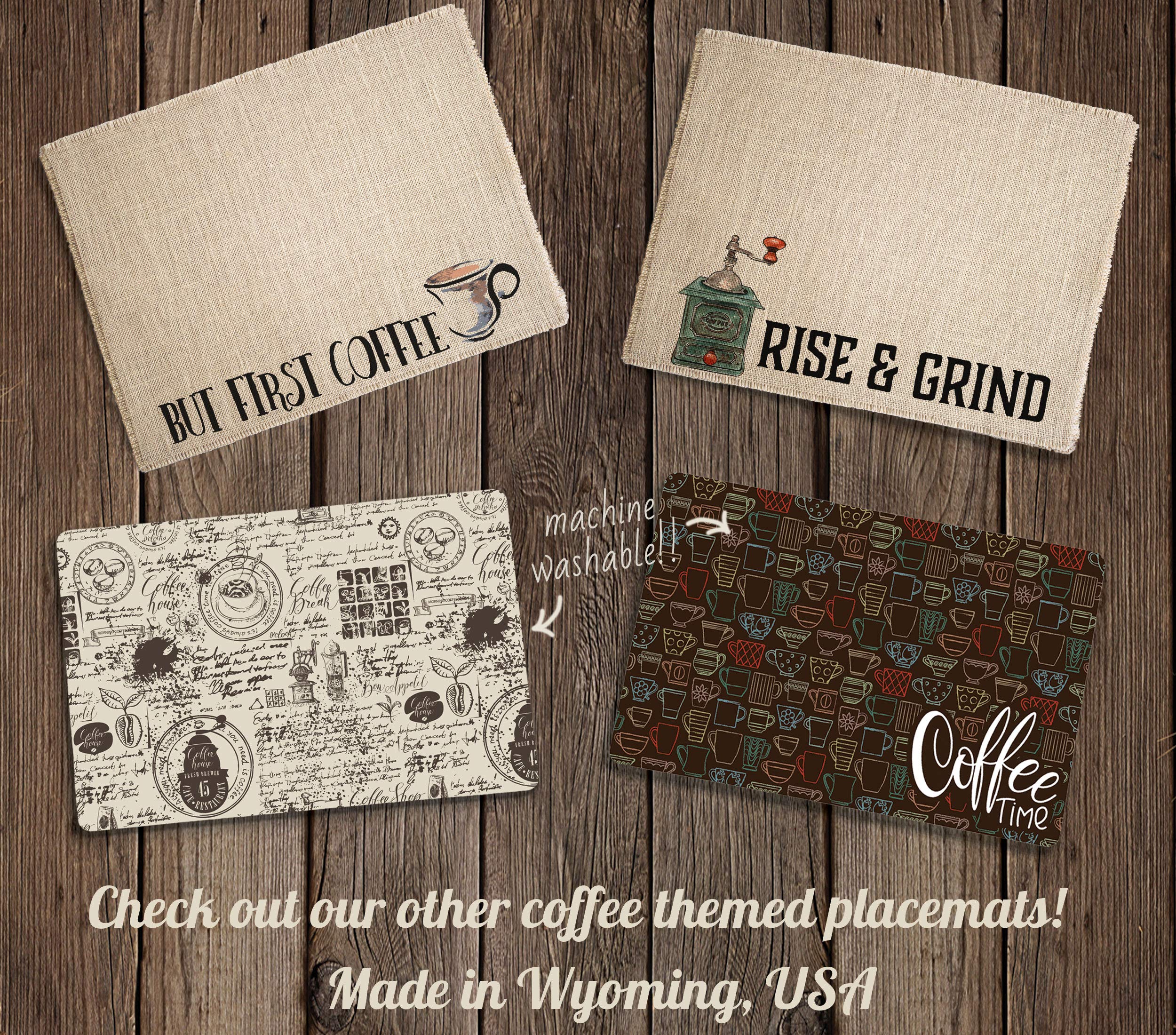 Washable Coffee Spill Mat for Espresso Machine - USA Made Bar Accessory for Home & Cafe