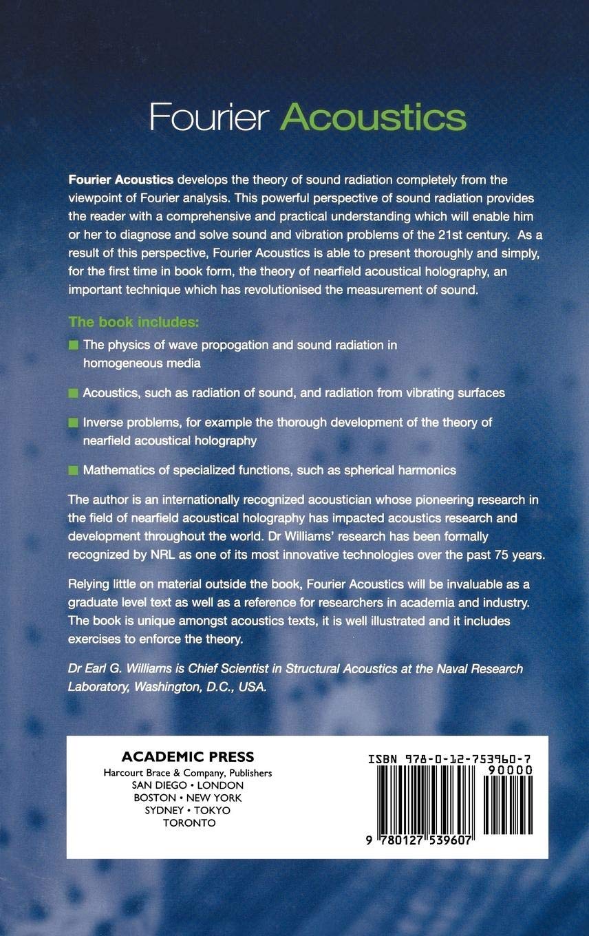 Fourier Acoustics: Sound Radiation & Nearfield Acoustical Holography Book | Advanced Noise Measurement Techniques for Engineers & Researchers | Perfect for Acoustic Laboratories & Audio Equipment Testing