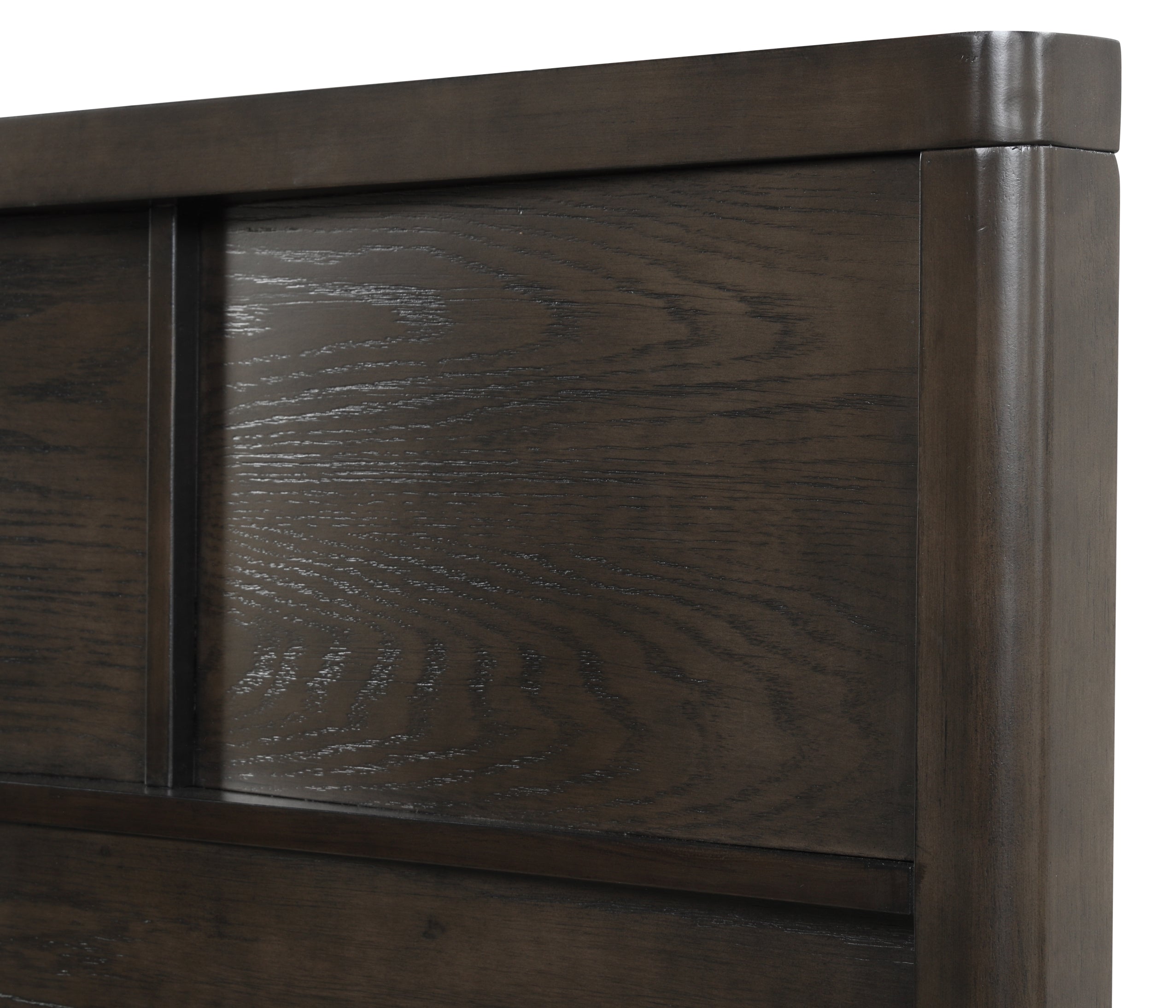 Belani Solid Wood Panel Bed Frame - Queen Size, Espresso Finish - Modern Farmhouse Bedroom Furniture for Master & Guest Rooms