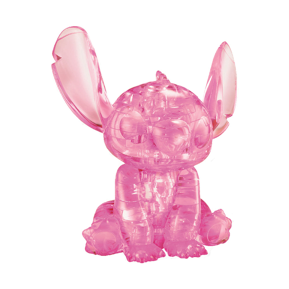 Disney Stitch 3D Crystal Puzzle - 43 Piece Pink Puzzle for Adults & Teens | Fun Brain Teaser & Collectible Gift for Disney Fans | Perfect for Birthday Gifts, Family Game Nights & Stress Relief