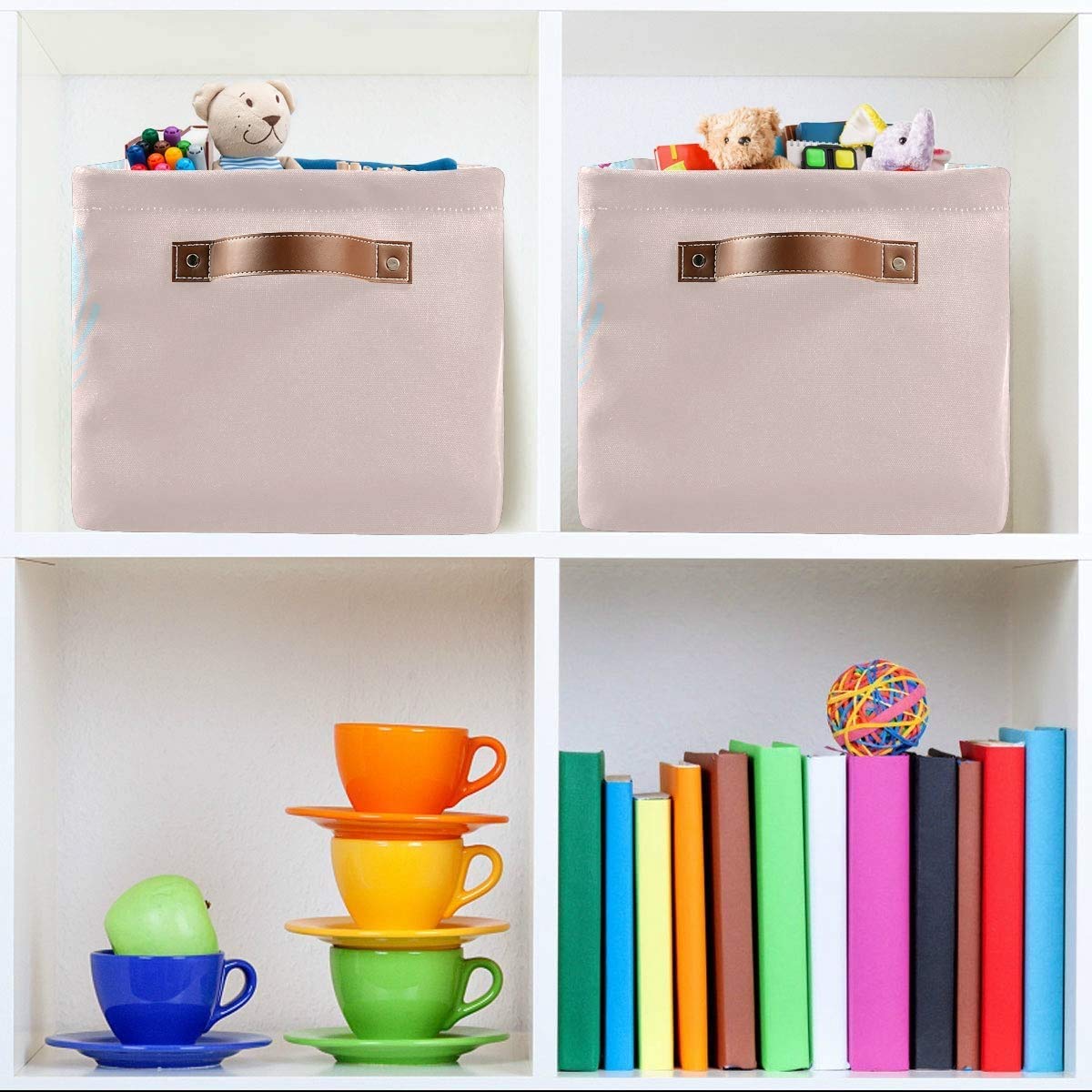 Square Collapsible Laundry Hamper with Handles - Mermaid Design Storage Bin for Clothes, Toys & Laundry | Perfect for Bedroom, Closet, Nursery, Dorm & Home Decor | Space-Saving Solution for Small Spaces & Kids' Rooms