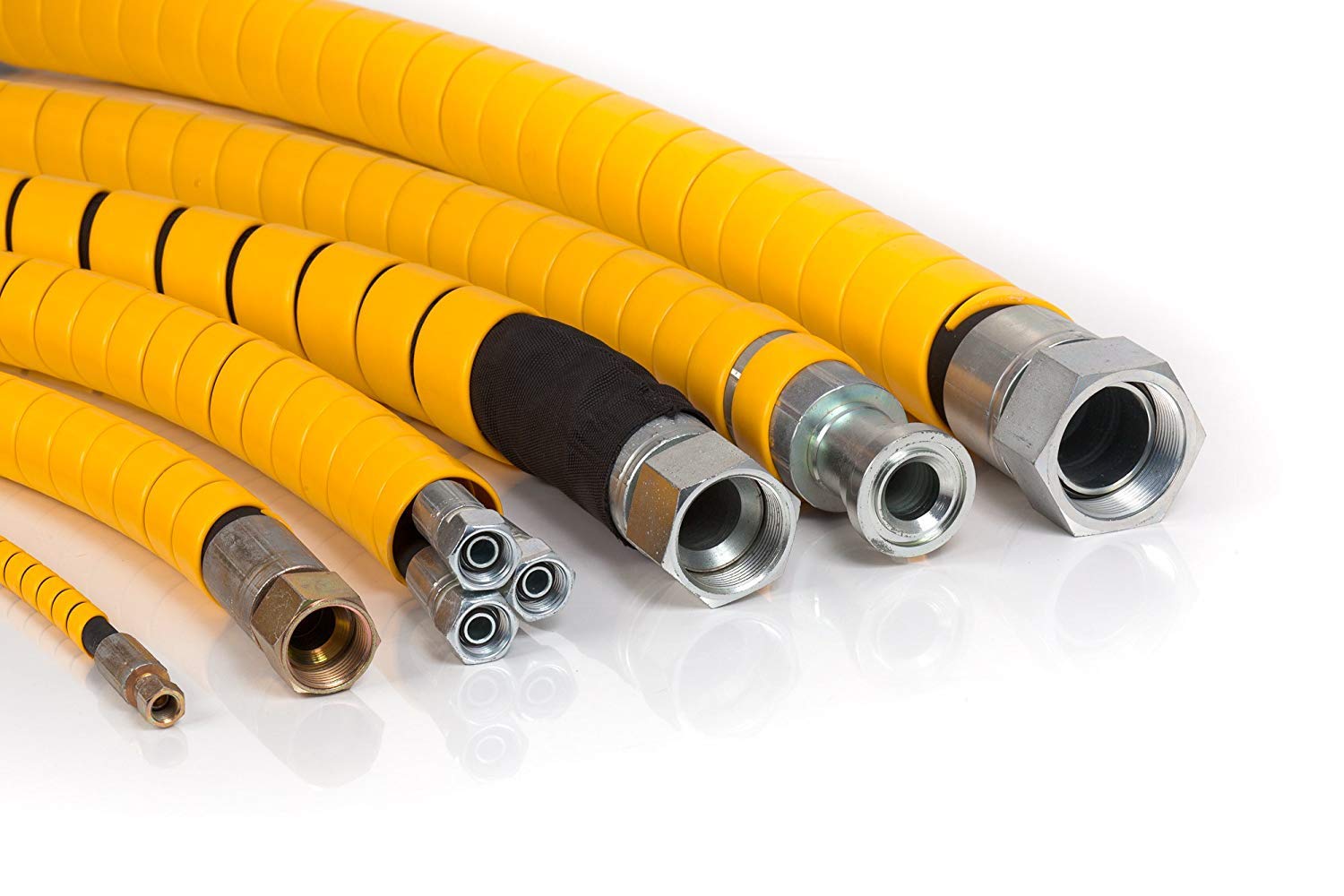 3 Inch Heavy Duty HDPE Spiral Cable Sleeve - Flexible Plastic Wire Hose Protector (10ft, Yellow) | for Automotive Wiring, Home Theater Cables & Office Cord Management