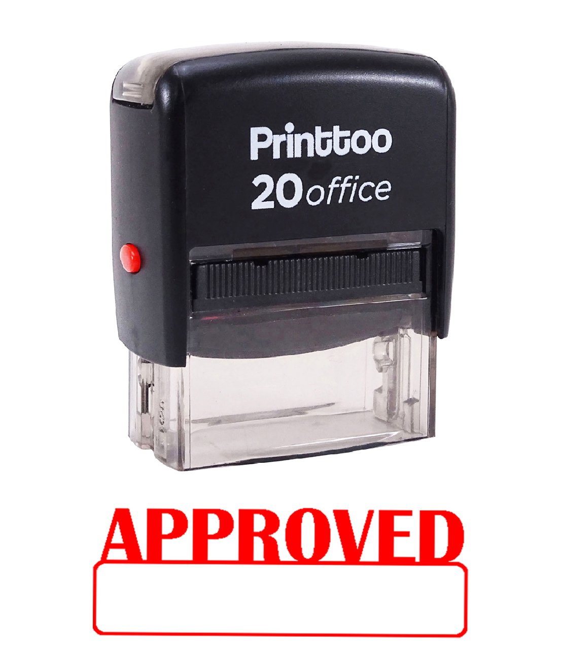 Custom Self-Inking Rubber Stamp for Office - Approved Printtoo Stationery Stamp (Red) | Perfect for Business Documents, Mail, Contracts & Paperwork