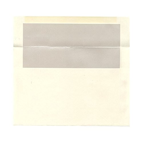 JAM PAPER A9 Foil Invitation Envelopes 5.75x8.75 Ivory - 25 Pack for Wedding & Party