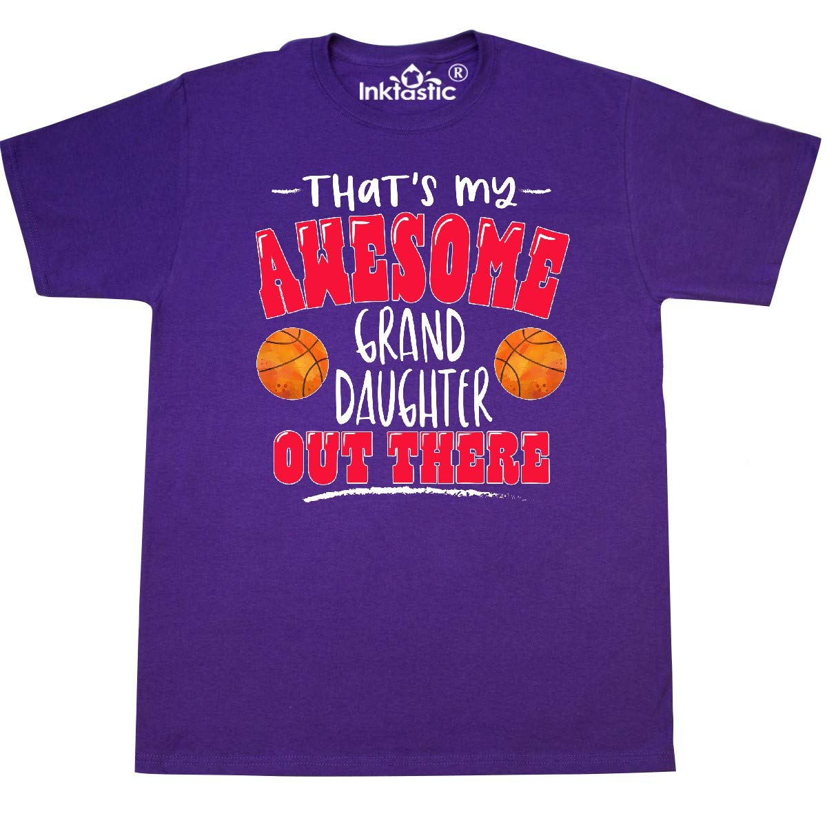 Inktastic That's My Awesome Granddaughter Basketball T-Shirt - Funny & Cute Gift for Granddaughters Who Love Sports & Basketball Games