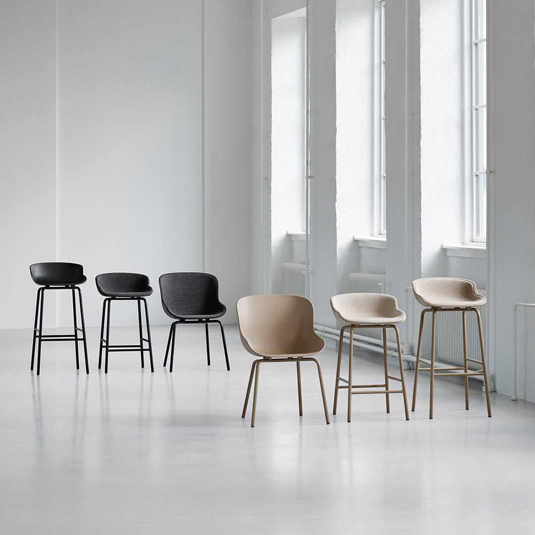 Modern Hyg Side Chair with Steel 4-Leg Base & Upholstered Seat - Perfect for Dining Room, Kitchen, Office or Small Space Decor