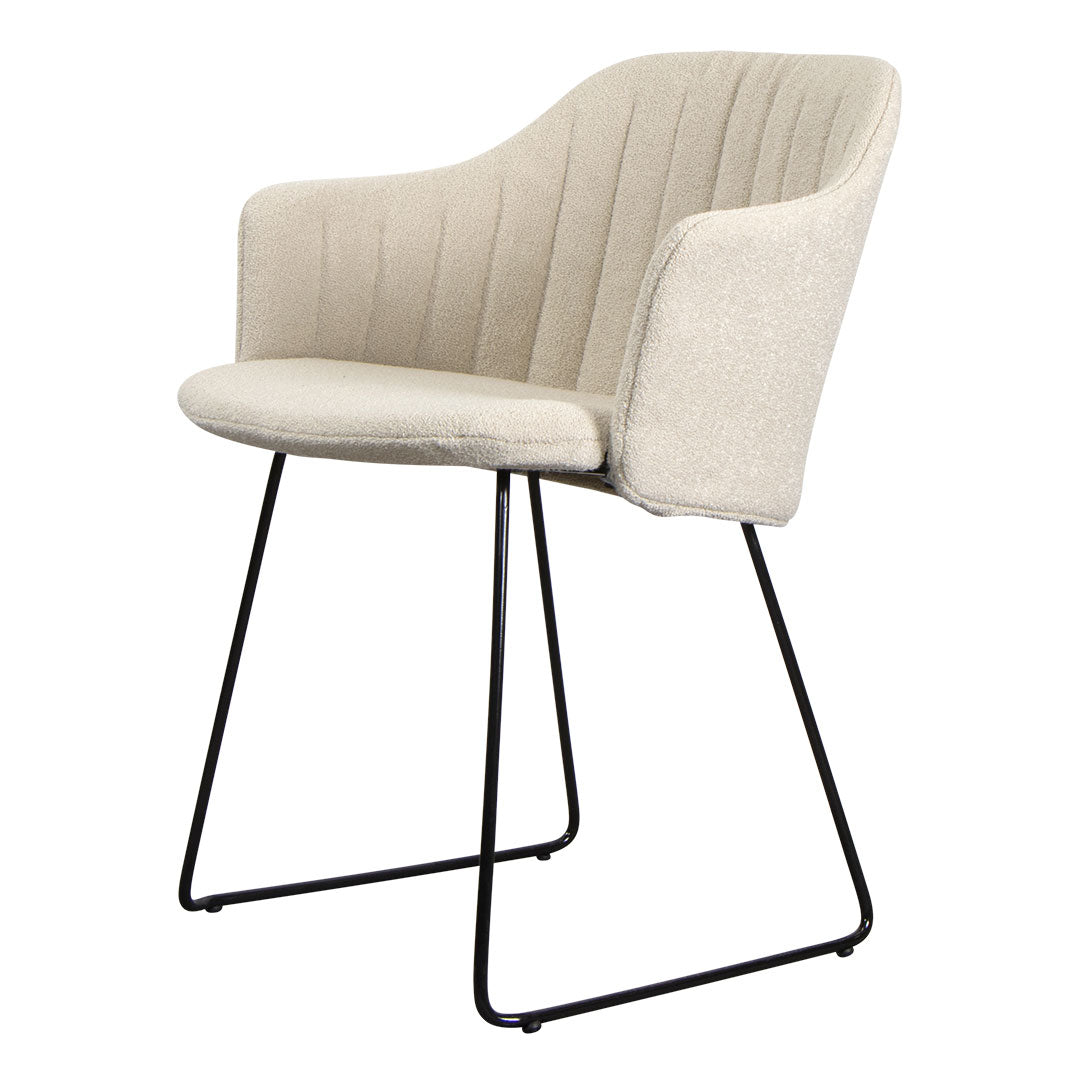 Premium Outdoor Lounge Chair with Sled Base - Includes Comfortable Back & Seat Cushions - Perfect for Patio, Garden, Poolside Relaxation & Backyard Lounging
