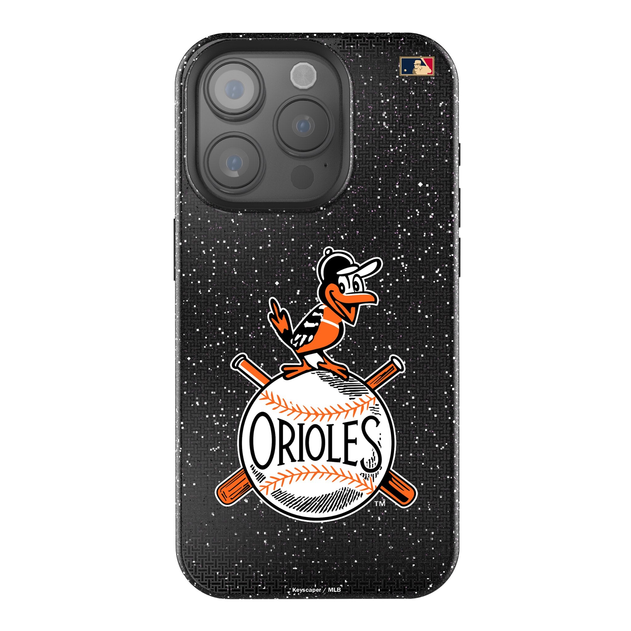 Vintage Baltimore Orioles 1954-1963 Cooperstown Collection Linen Bling Phone Case for iPhone - Perfect for Baseball Fans & Retro Style Lovers