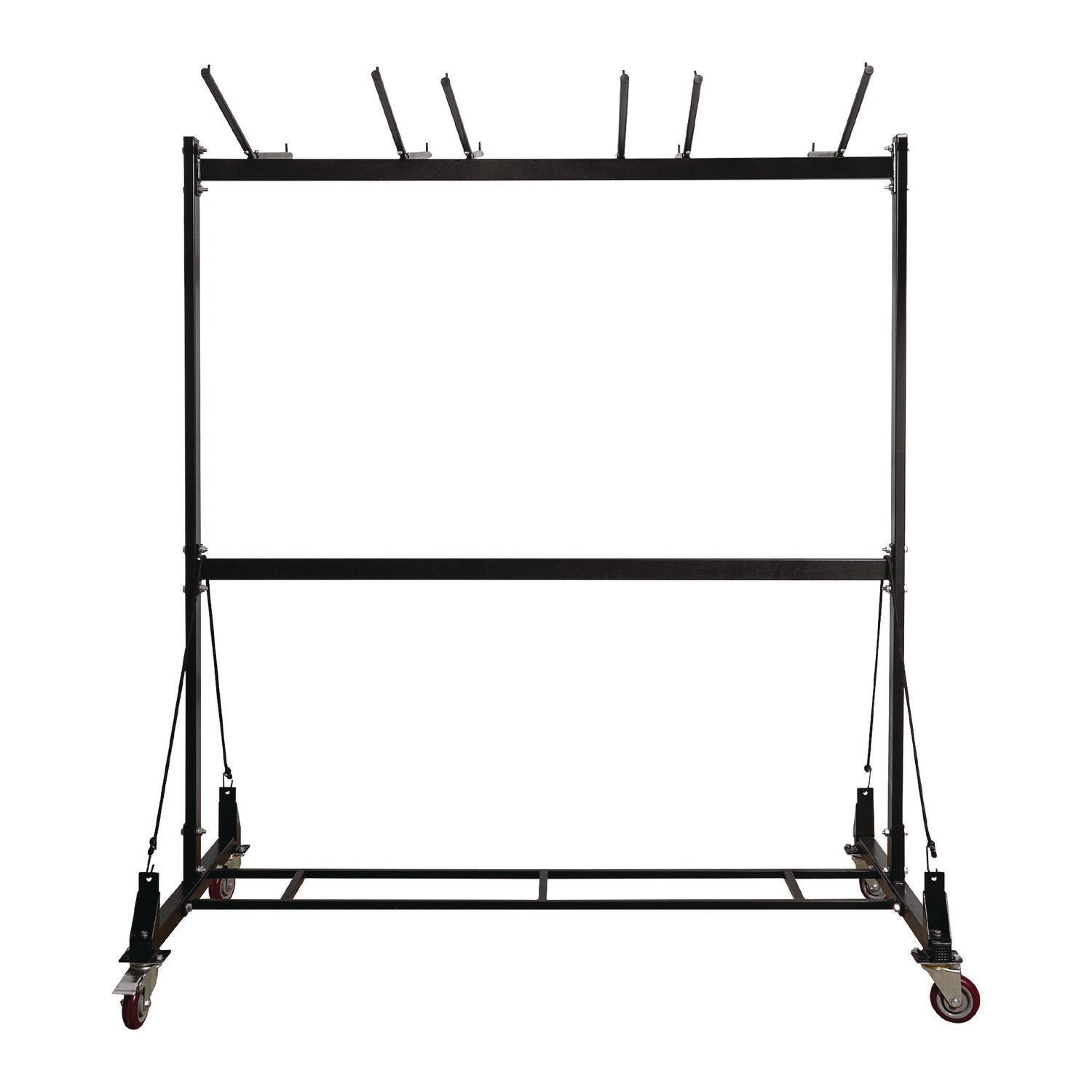 AdirOffice Heavy Duty Folding Chair and Table Combo Cart - 600 lb Capacity Metal Utility Cart with Wheels, 33.7