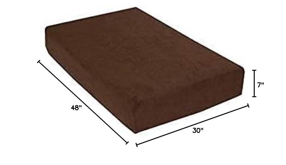 Premium Orthopedic Dog Bed for Large Dogs - Gel Memory Foam Support - Chocolate Brown - Ideal for Senior Pets & Joint Pain Relief - Perfect for Living Room, Bedroom or Crate Use
