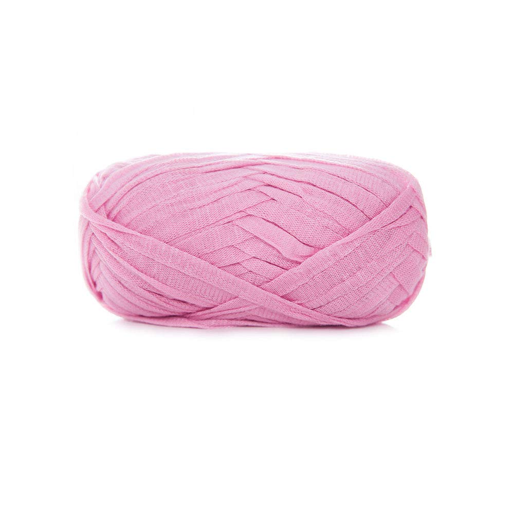 Pink Zpagetti Yarn for DIY Crafts - 200g Recycled T-Shirt Yarn, Crochet Yarn, Home Textile & Storage Basket Yarn - Perfect for Knitting, Weaving, and Eco-Friendly DIY Projects