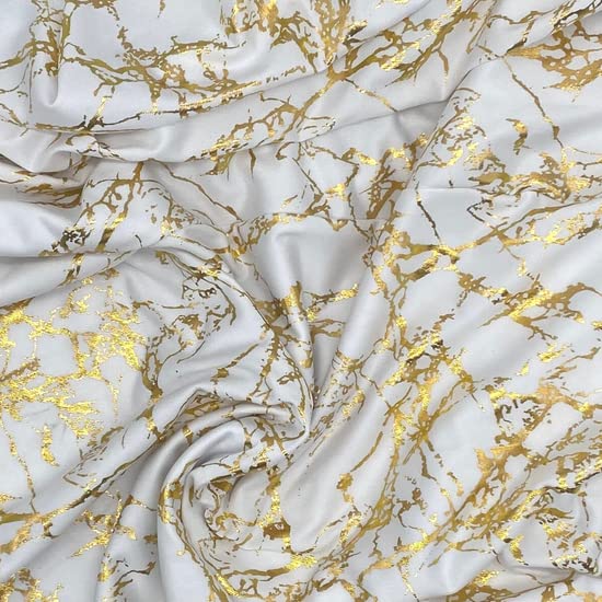 White With Gold Marbling
