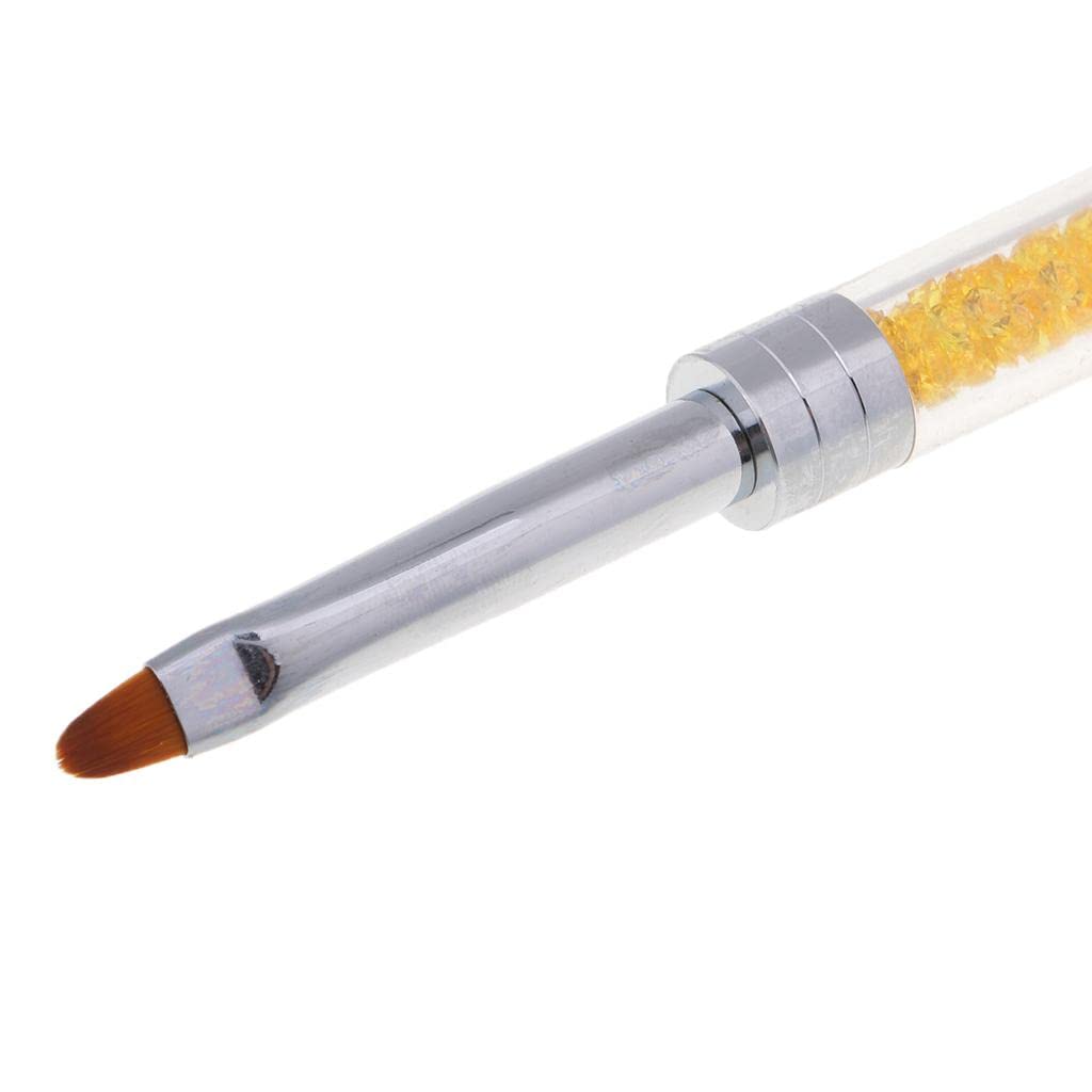 VMS INDIA Professional Nail Art Liner Brush for UV Gel Painting - Diamond Handle Orange Pens - Perfect for Salon, DIY Manicure & Nail Design Artistry