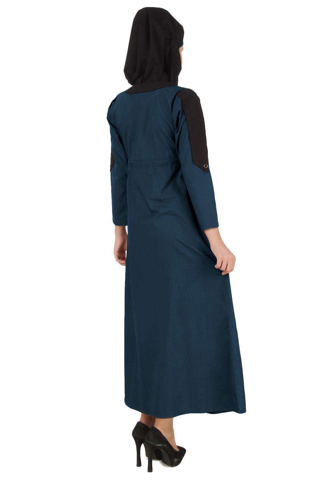Premium Navy Blue Cotton Jilbab - Modest Muslim Hijab Scarf for Women - Perfect for Prayer, Daily Wear & Special Occasions