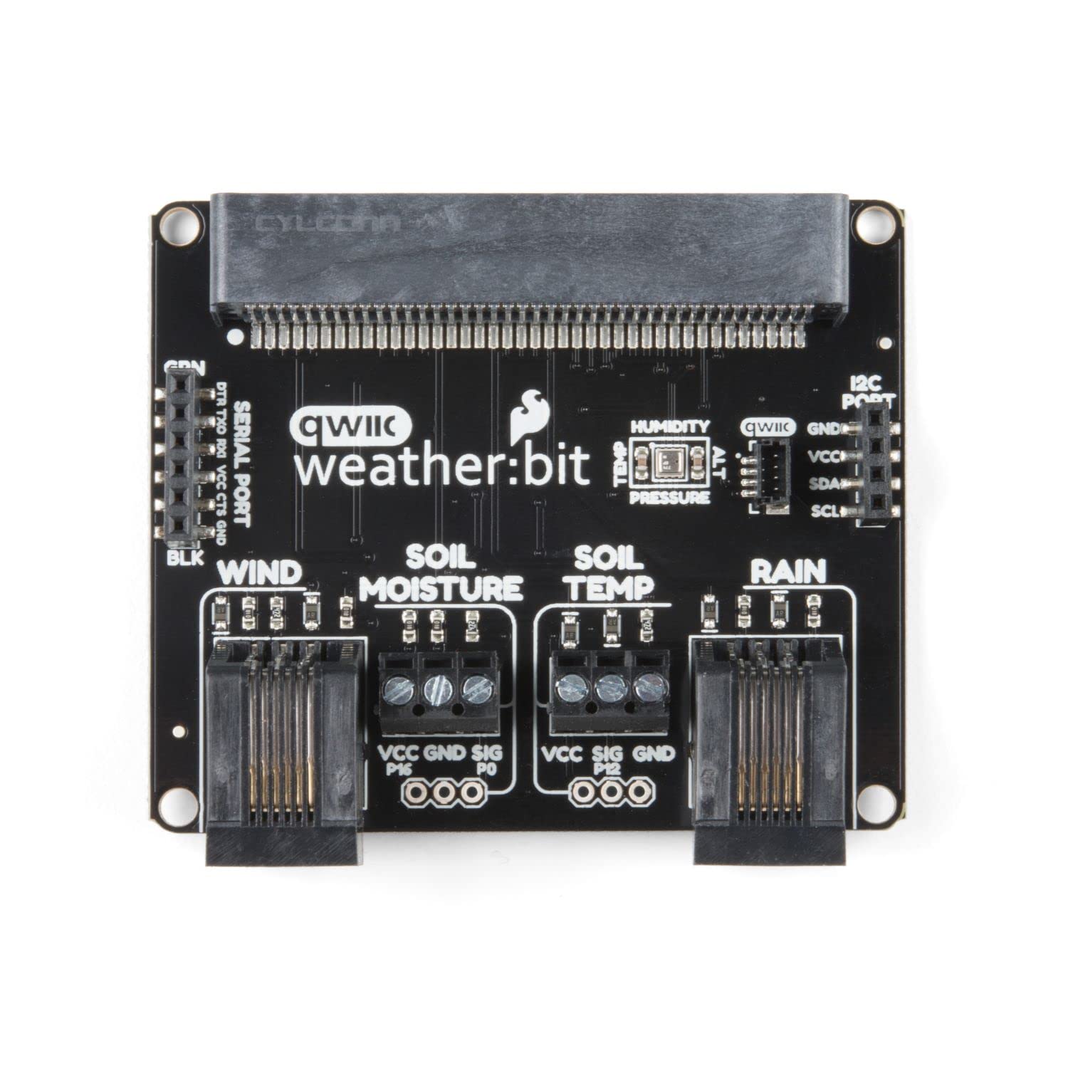 SparkFun Weather:bit - Micro:bit Compatible Carrier Board (Qwiic) with Barometric Pressure, Humidity & Temperature Sensors | STEM Education, Classroom Projects, MakerSpace & Home Learning Activities