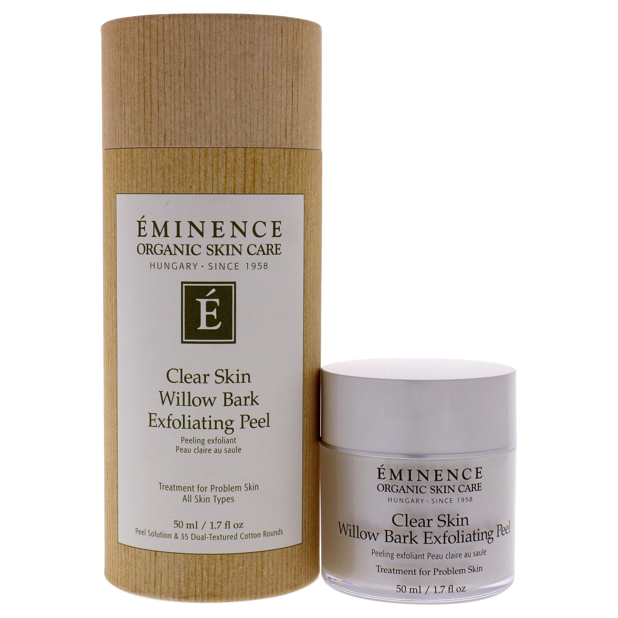Eminence Organic Skincare Exfoliating Peel with Willow Bark for Clear Skin - 1.7 oz | Gentle Facial Exfoliator for Acne, Blackheads & Pores | Vegan, Cruelty-Free Skincare for Daily Use at Home or Spa