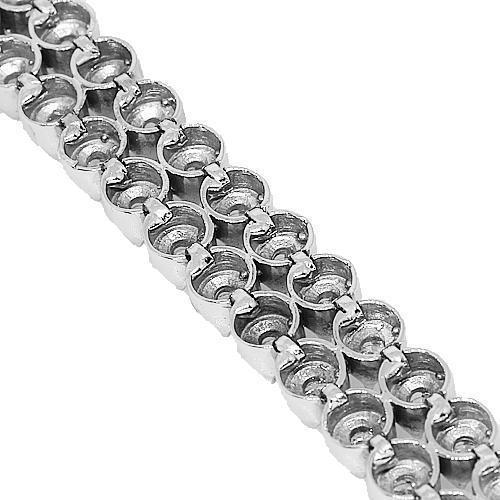 14K White Solid Gold Men's Diamond Bracelet 7.50 Carat Total Weight - Perfect for Weddings, Anniversaries & Luxury Gifts