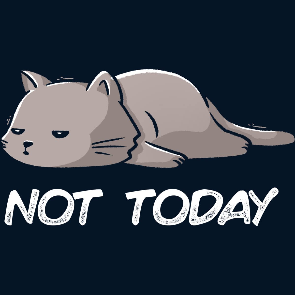 Design By Humans Unisex 'Not Today Cat' Graphic Sweatshirt by EduEly | Soft Cotton Pullover Hoodie for Men & Women | Perfect for Casual Wear, Gifts & Cat Lovers