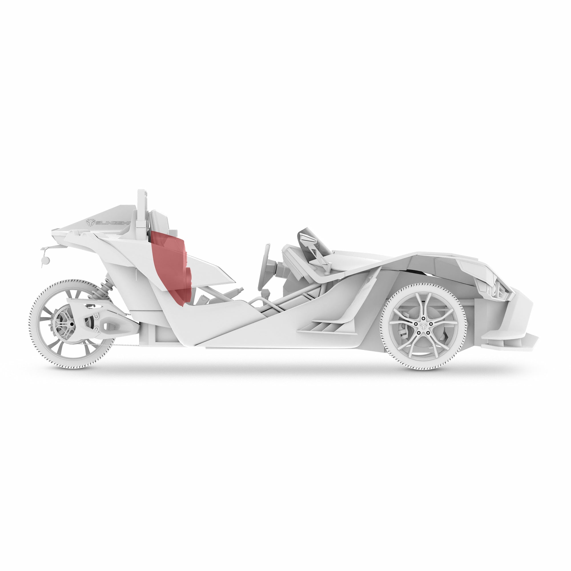 2015-2023 Polaris Slingshot Waterfall Center Console with 2x NXL IQ6/BK & 2x PRO TW7LD Speakers + Digital LED Lights | Premium Audio Upgrade for Roadster | Perfect for Cruising & Car Shows