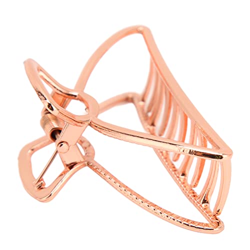 Rose Gold Jaw Hair Clamp - Durable Lightweight Hair Claw Clips for Women & Girls - Perfect for Styling, Updos, Ponytails & Everyday Hair Accessories