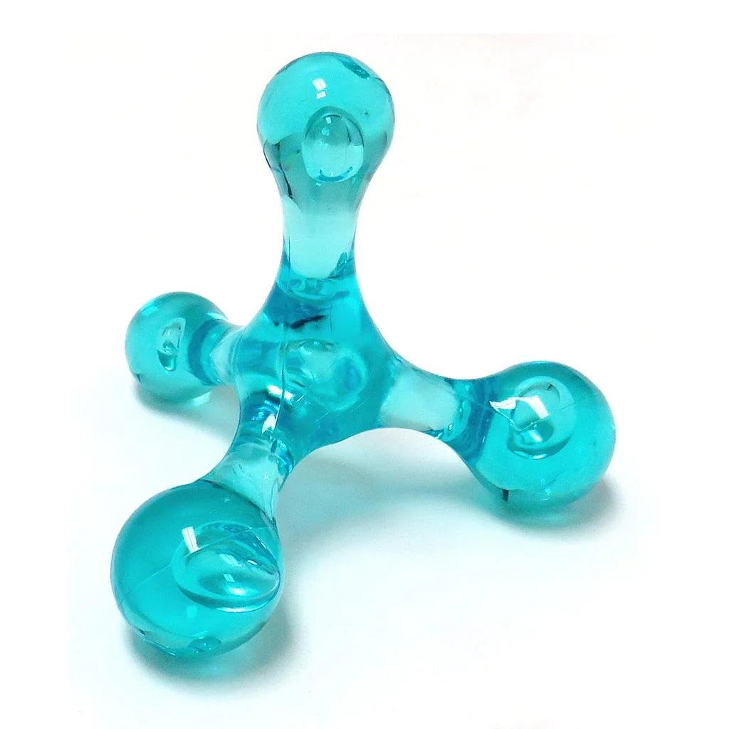 Blue Handy Knobber Massage Tool - Portable Muscle Relief for Back, Neck & Shoulders - Perfect for Home, Office & Travel Use