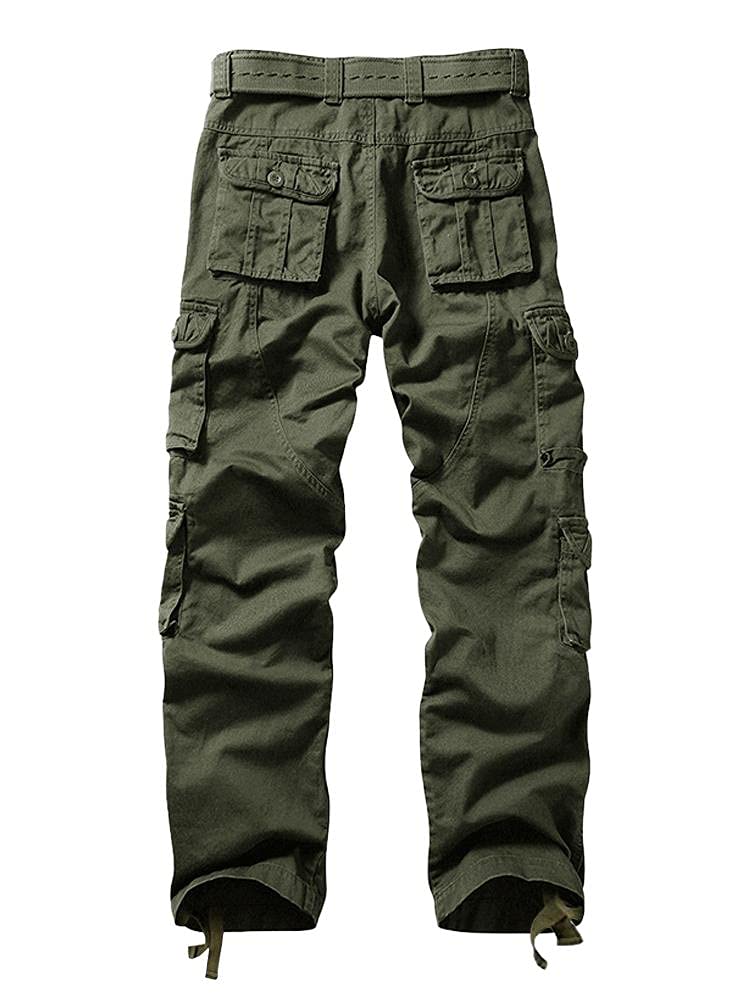 AKARMY Men's Cargo Pants - Military Tactical Casual Work Pants with Multiple Pockets | Lightweight Cotton Outdoor Hiking, Camping & Everyday Wear