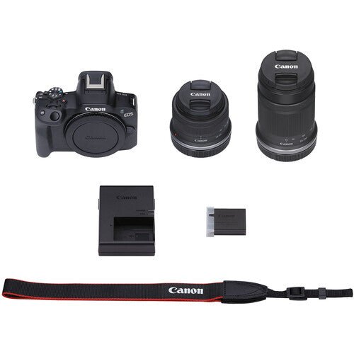 Canon EOS R50 Mirrorless Digital Camera with 18-45mm & 55-210mm Lenses Kit - 4K Video, Dual Pixel AF, Black | Perfect for Vlogging, Travel Photography & Content Creation