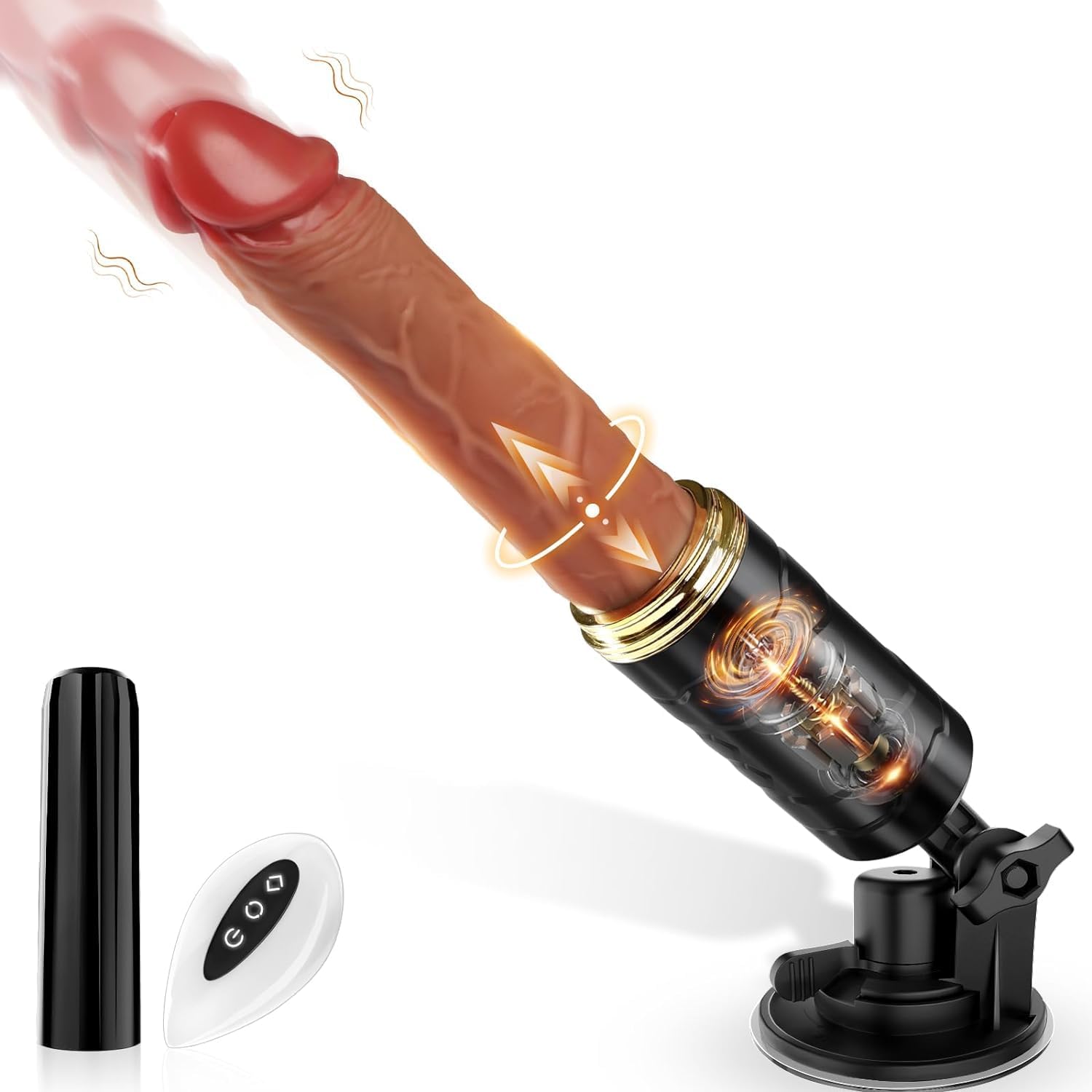 Remote Control Vibrating Dildo for Women - 5 Thrusting & 7 Vibration Modes, Suction Cup Base, Wireless G-Spot Stimulator - Perfect for Couples Play, Solo Pleasure & BDSM Exploration