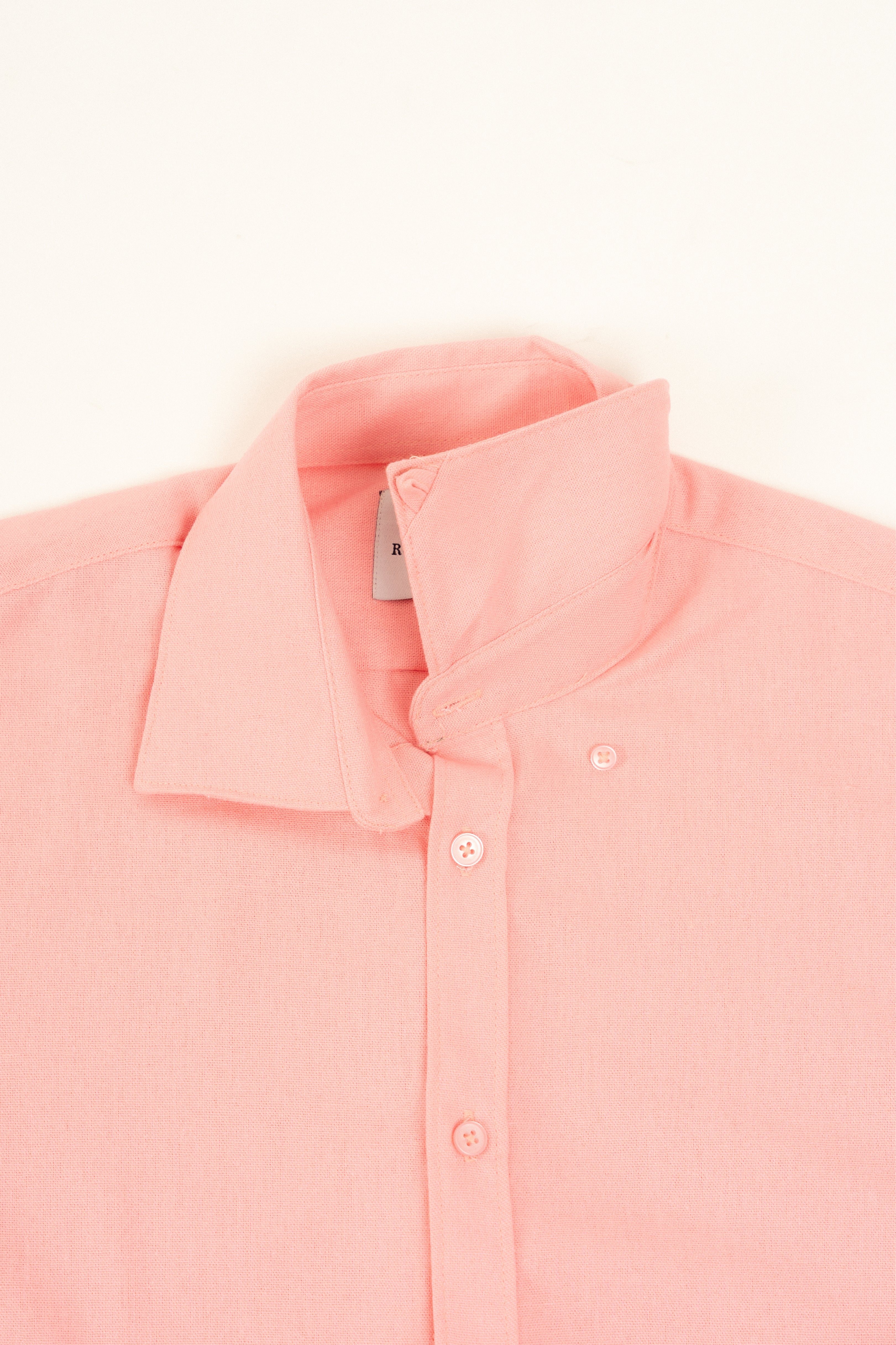 Stylish Cannes Pink Linen Shirt for Women - Breathable Summer Blouse for Beach Vacation & Casual Outings