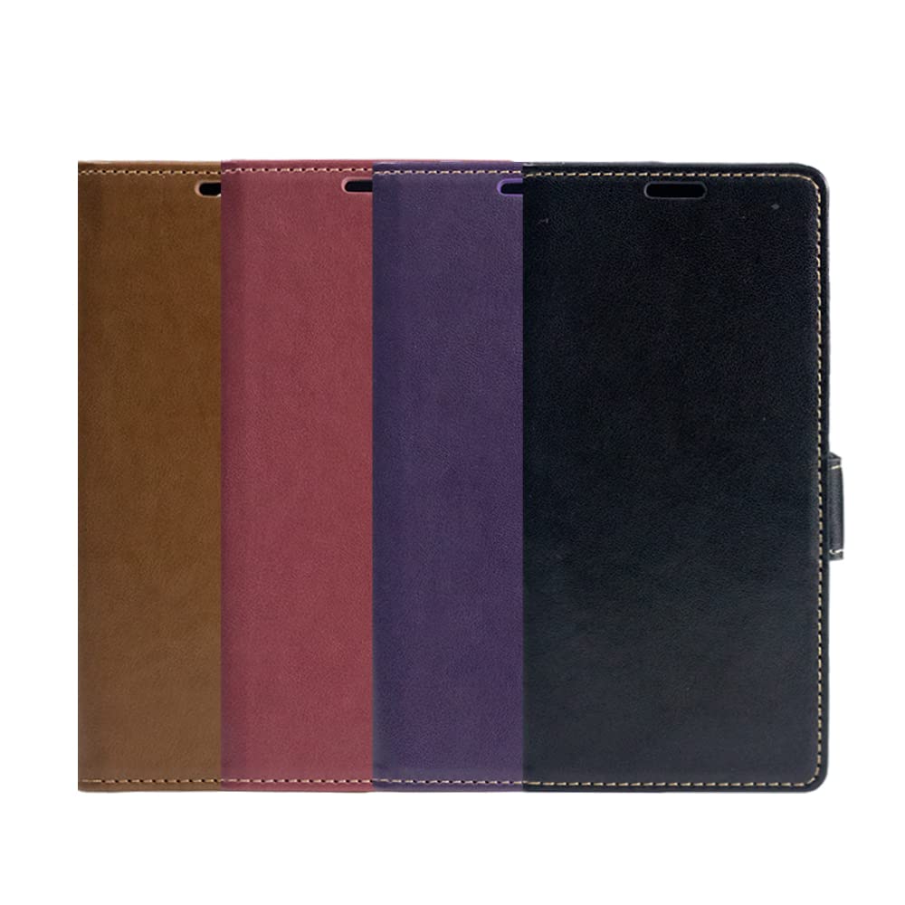 Premium PU Leather Wallet Case for iPhone 14 - Shockproof Protective Cover with RFID Blocking, Card Slots & Magsafe Wireless Charging | Brown Stand Phone Case for Work, Travel & Everyday Use