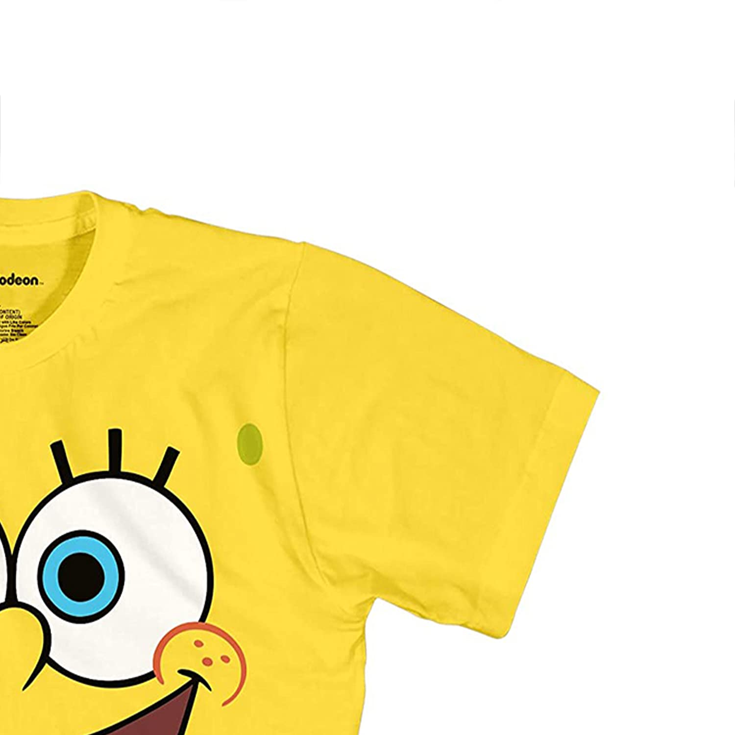 **SpongeBob SquarePants Men's T-Shirt - Cartoon Characters Big Face Design (SpongeBob, Patrick, Squidward & Mr. Krabs) - Casual Wear & Gift for Fans**    **使用场景:** Perfect for casual outings, fan gatherings, cosplay events, or as a fun gift for SpongeBob enthusiasts.