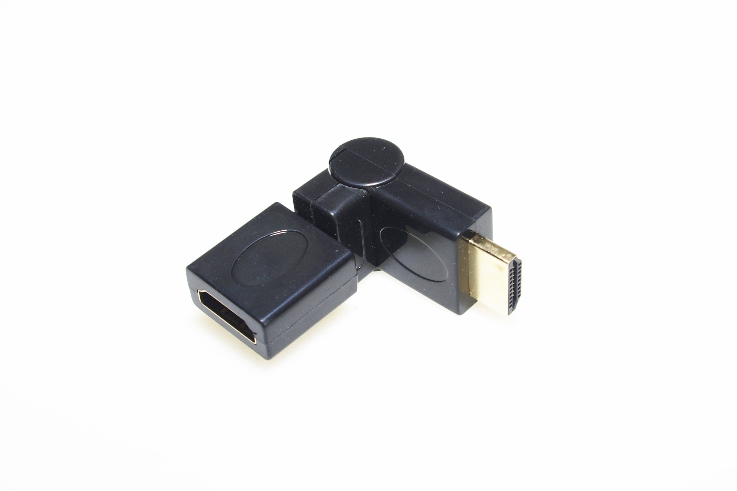 SMAKN 360 Degree Rotating HDMI Male to Female Adapter - Flexible Angle Converter for TV, Monitor, Laptop & Gaming Setup