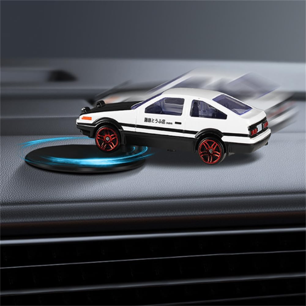 Premium Alloy Car Model AE86 Drift Tail Spin Ornament - 3pcs Set for Dashboard Decoration | Stylish Vehicle Interior Accessory | Perfect Gift for Car Enthusiasts | Ideal for Drifting Fans & JDM Car Lovers