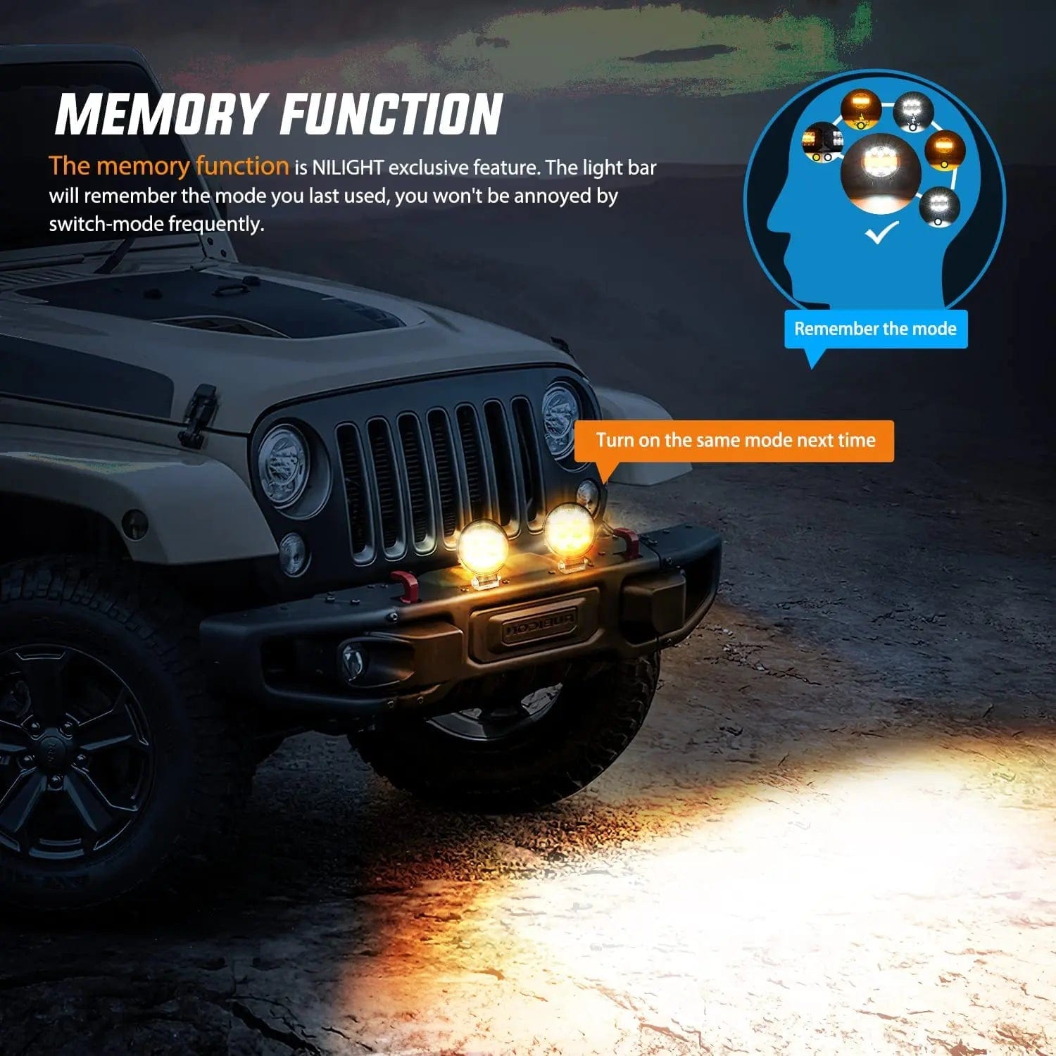 4.5 Inch 27W Amber White Round Spot Flood LED Work Lights (Pair) with 16AWG DT Wire - Heavy Duty Off Road Truck ATV Boat Marine Lighting for Outdoor Work, Camping, Emergency Use