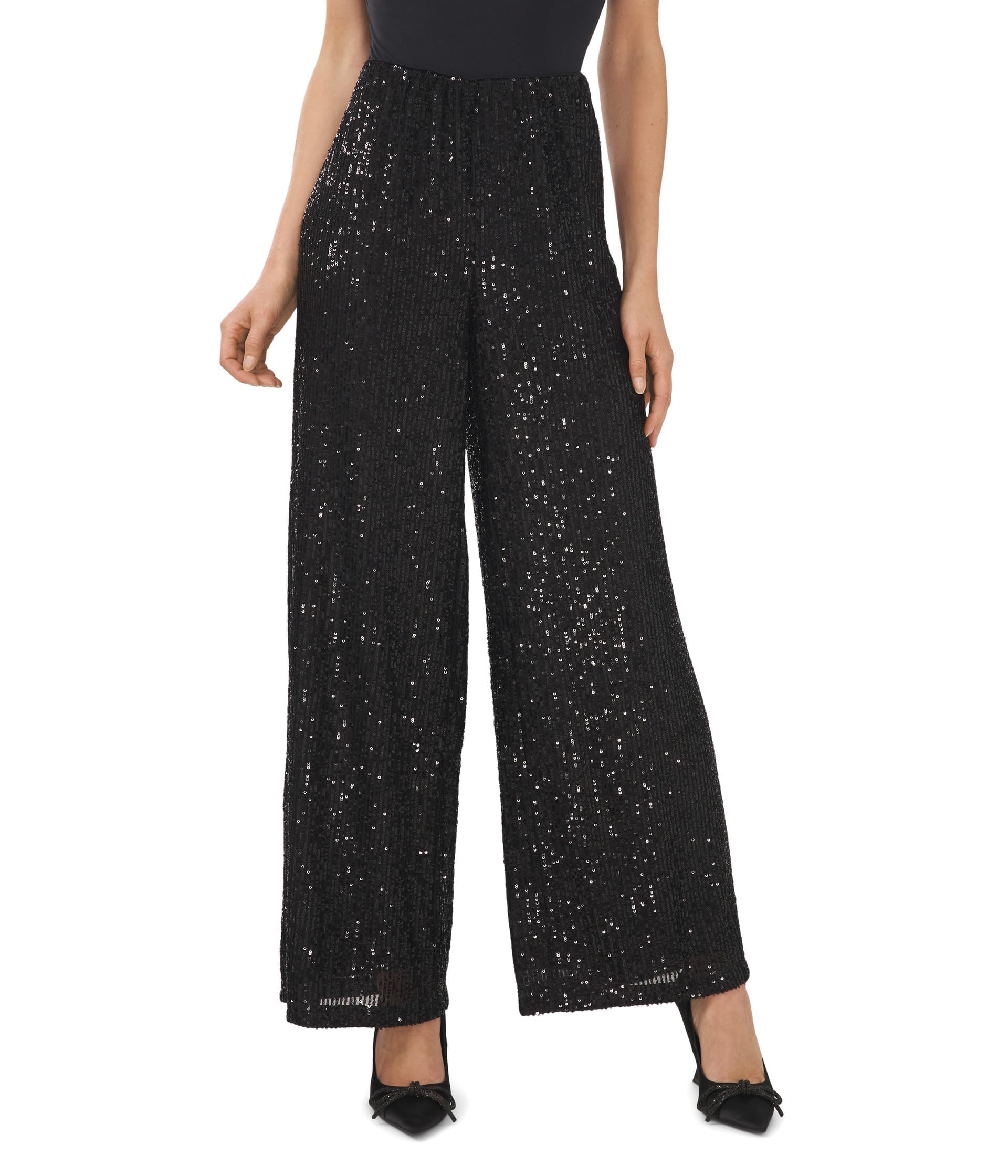CeCe Stretch Waist Wide Leg Pants for Women - Office & Casual Wear