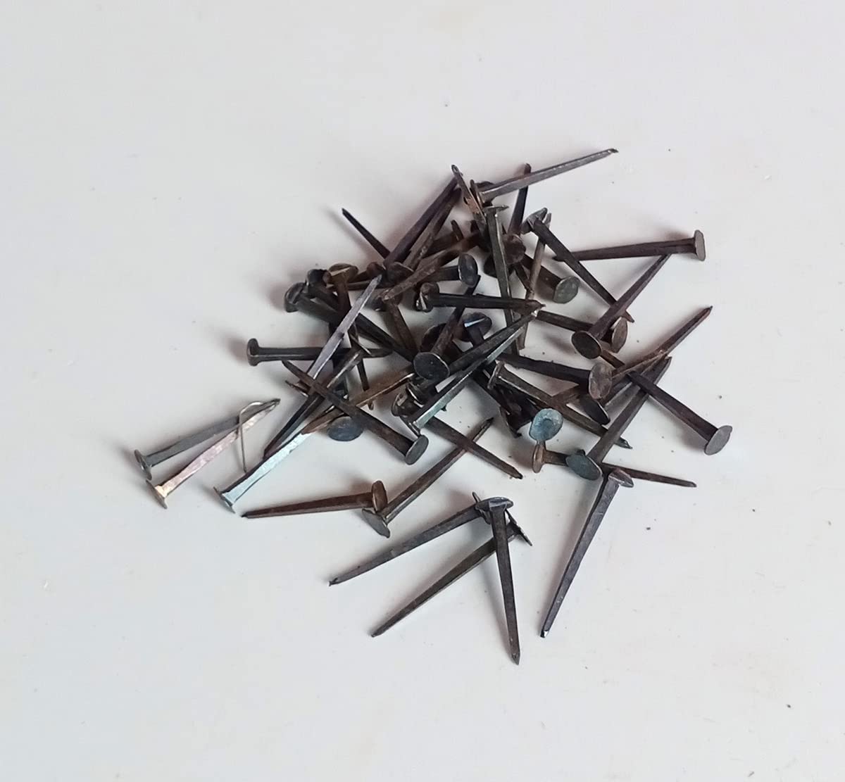 30 Pcs Round Wrought Iron Nails - Decorative Clavos for Furniture, Doors & DIY Projects - Rustic Home Improvement & Woodworking Supplies