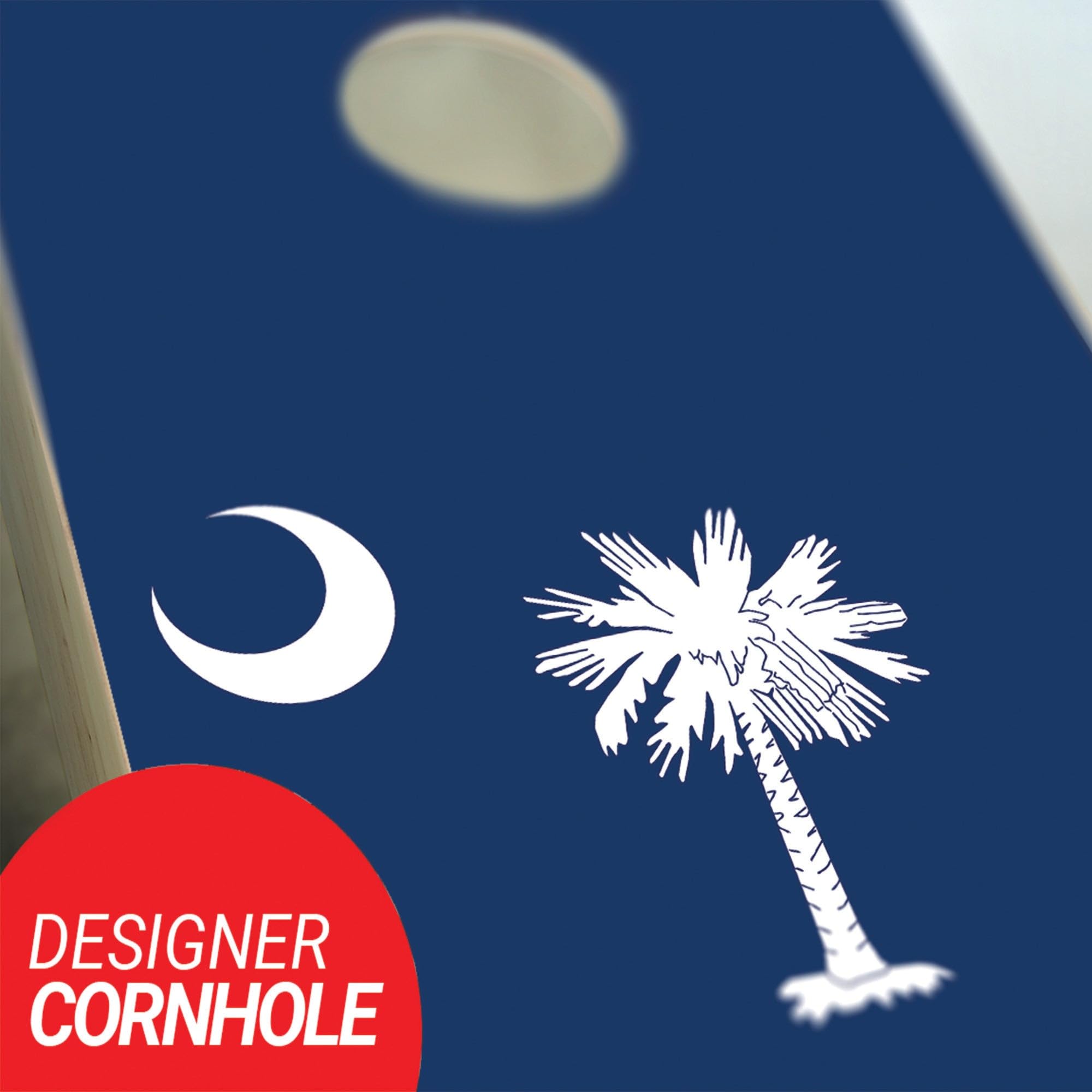 Official South Carolina State Flag Cornhole Board Set - Regulation Size Cornhole Game with Boards, Optional LED Lights & Carrying Cases - Perfect for Backyard Parties, Tailgates & Outdoor Events