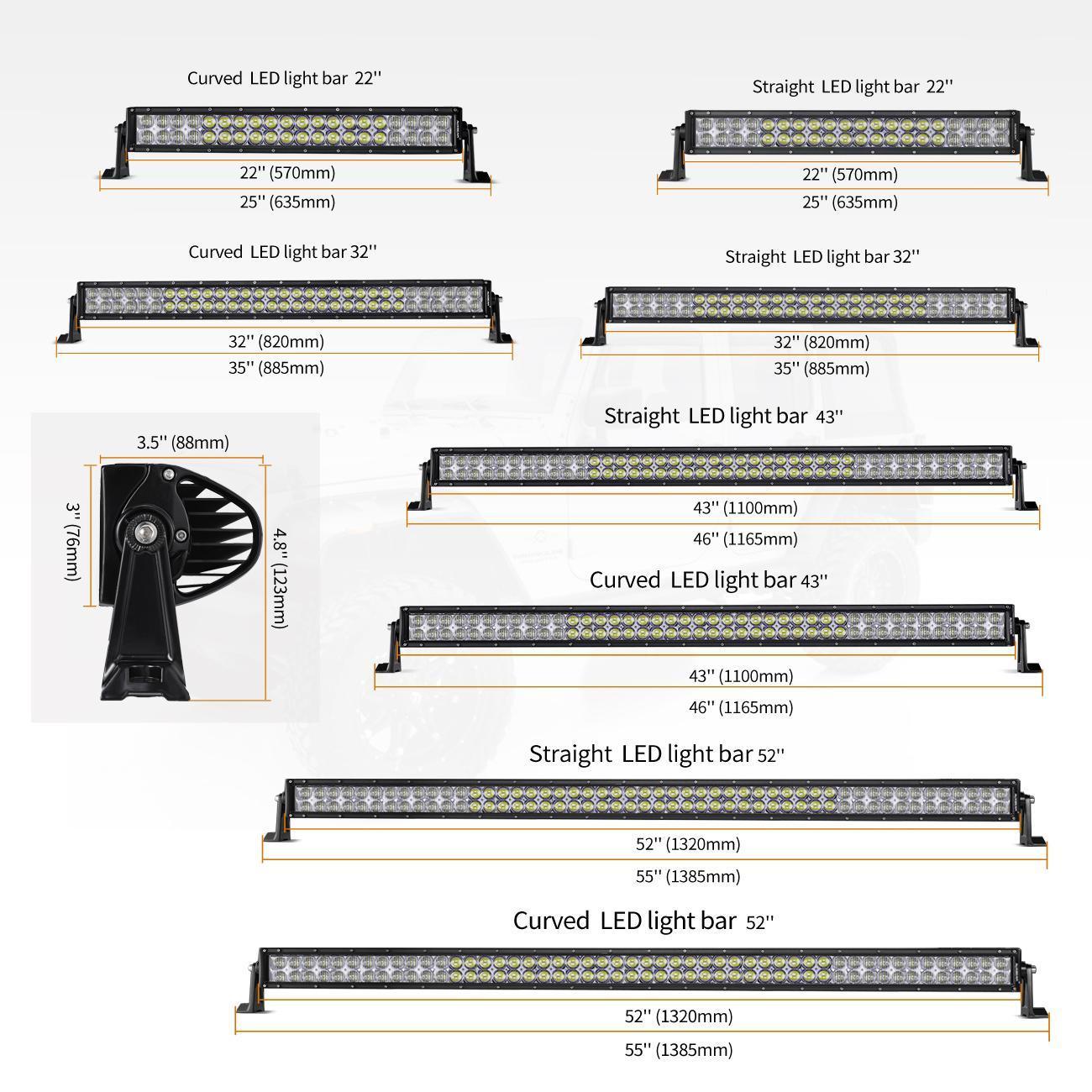 22 Inch V Series RGB Color Changing LED Light Bar - Straight/Curved Off-Road Lighting for Trucks, Jeeps & ATVs - Waterproof, Durable for Night Driving, Camping & Outdoor Adventures