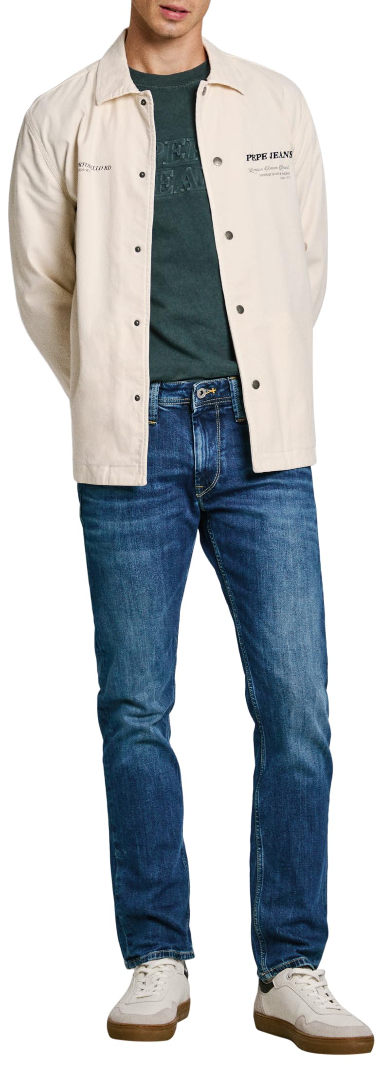 Pepe Jeans Cash 36 Denim Jeans for Men - Slim Fit Stretch Comfortable Casual Pants | Perfect for Everyday Wear, Office & Night Out