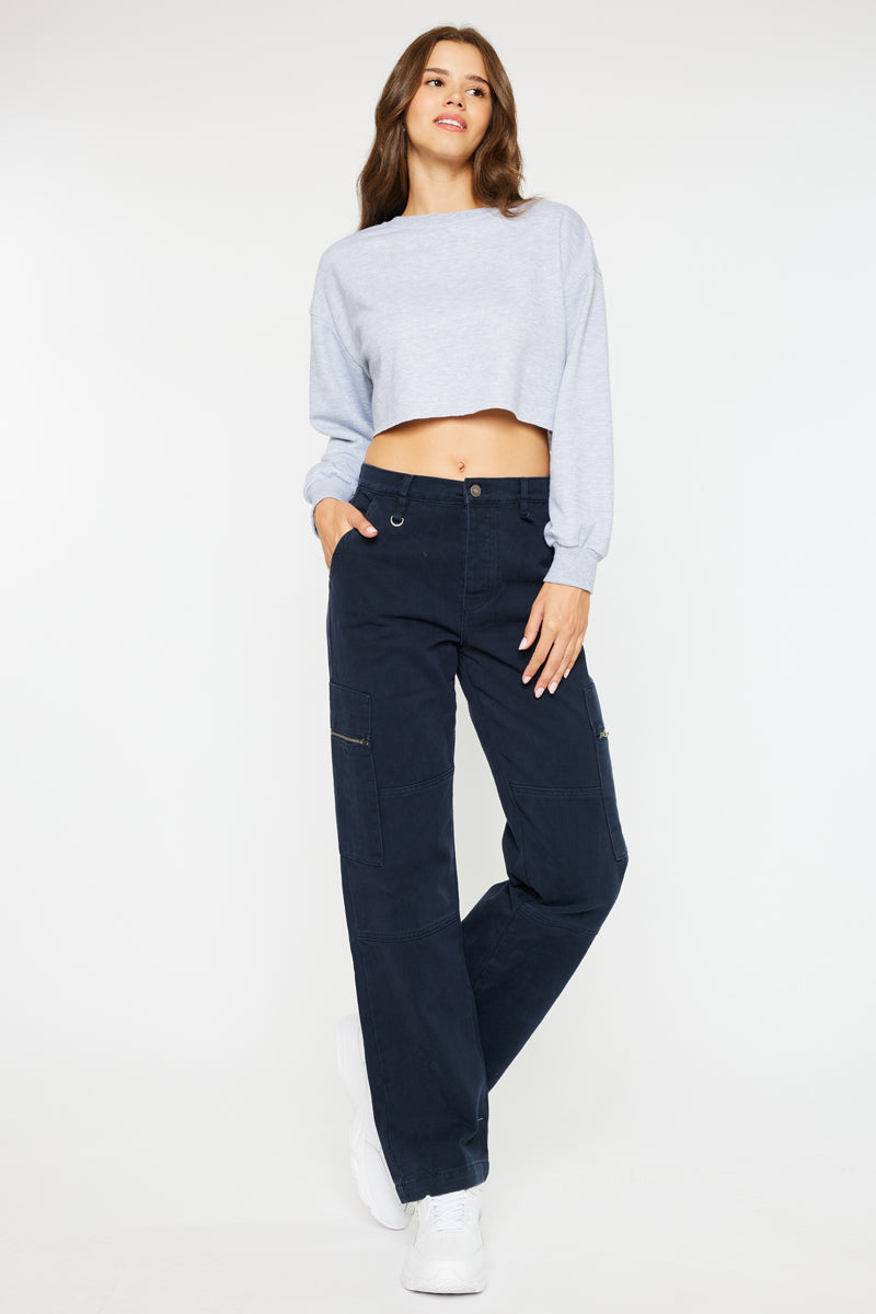 Jainie Women's High Rise Straight Leg Jeans - Slim Fit Stretch Denim Pants for Casual Wear & Everyday Outfits