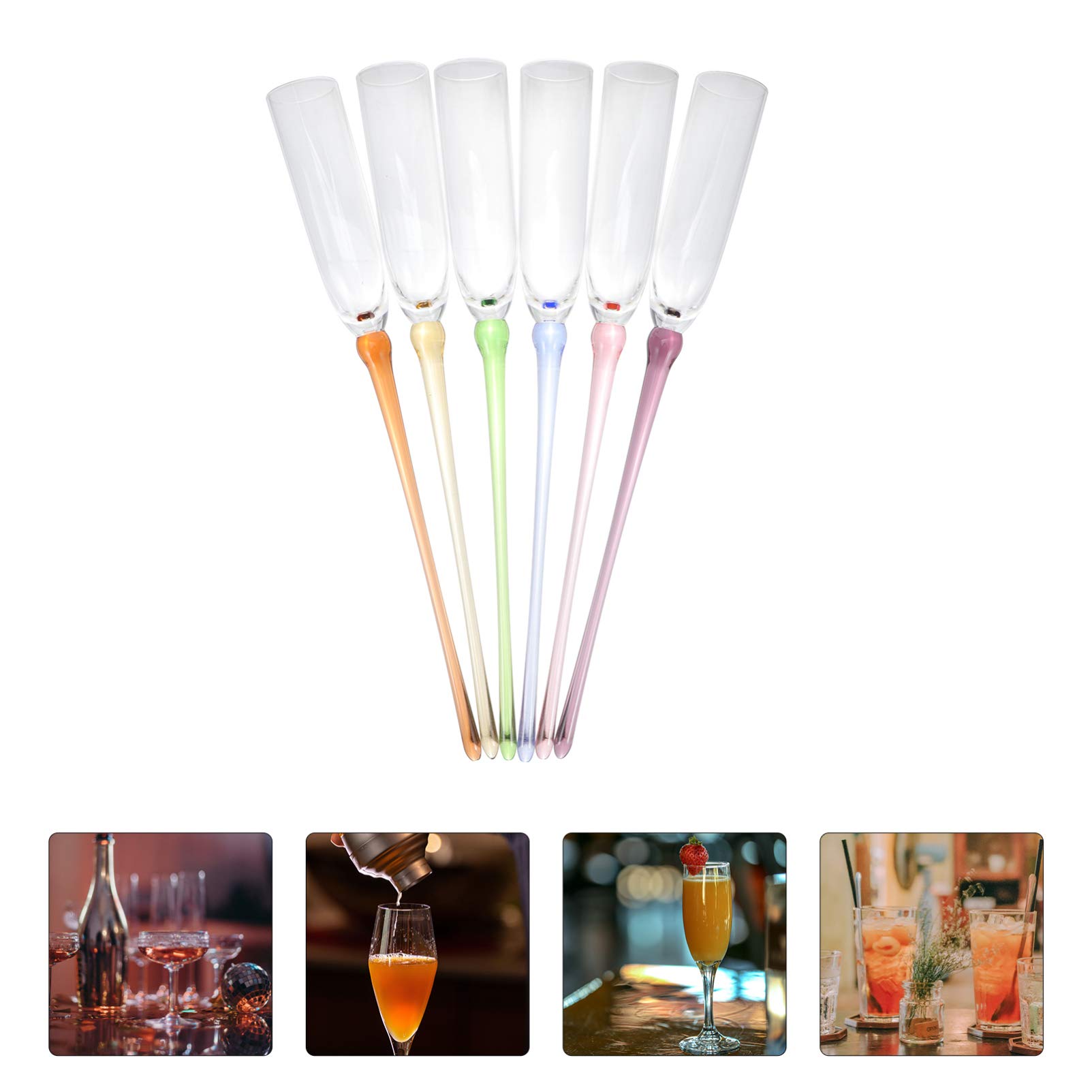 6-Pack Hemoton Acrylic Wine Glasses - Shatterproof & Elegant Drinking Cups for Red Wine, Cocktails, Parties, and Home Bar Use