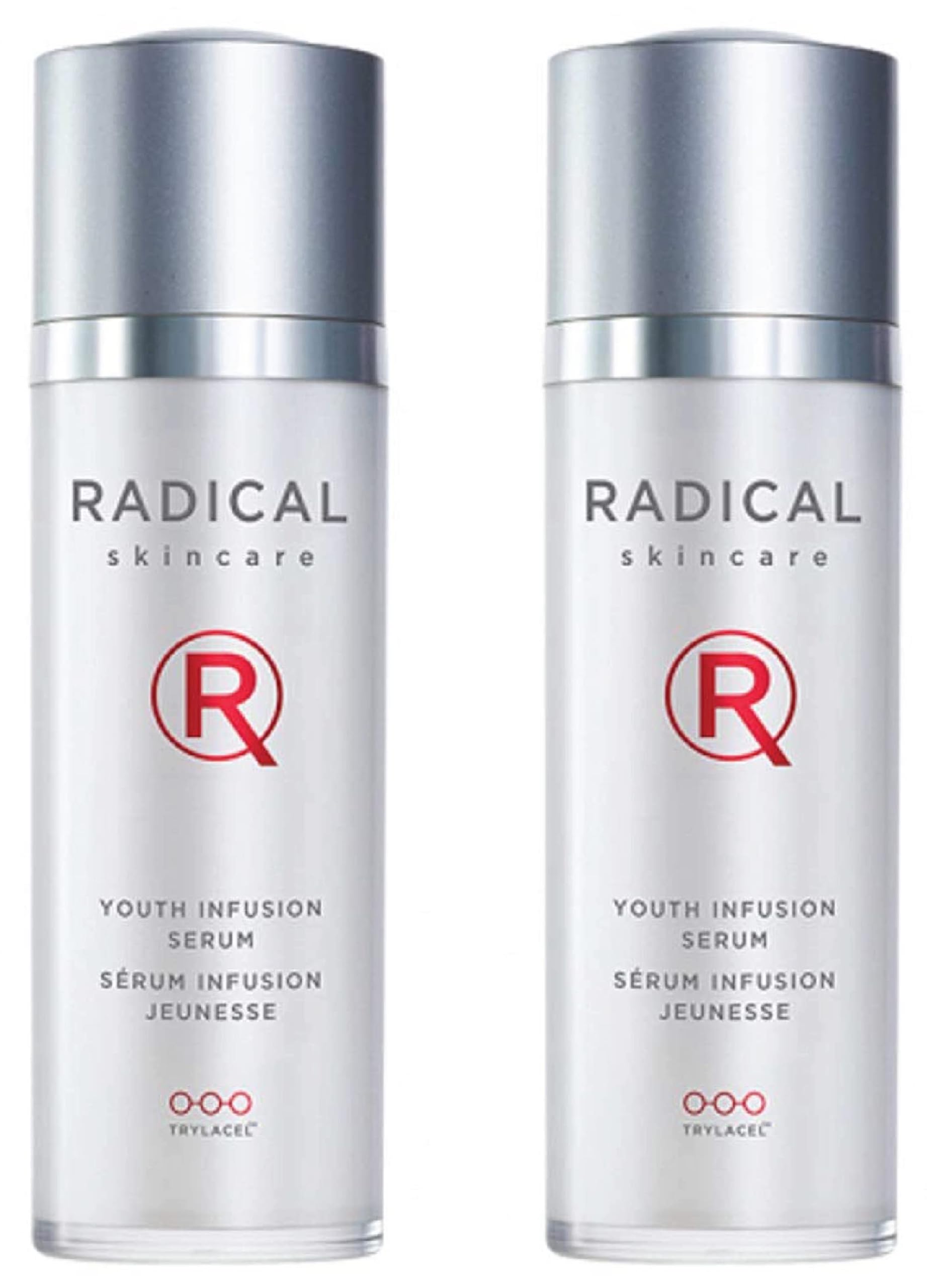 Radical Skincare Youth Infusion Serum - Anti-Aging Face Serum for Wrinkles & Fine Lines | Brightening & Hydrating Treatment | Even Skin Tone | Paraben-Free | Clinically Proven | All Skin Types | 2-Pack (1 Fl Oz Each) | Perfect for Daily Skincare Routine & Nighttime Regimen
