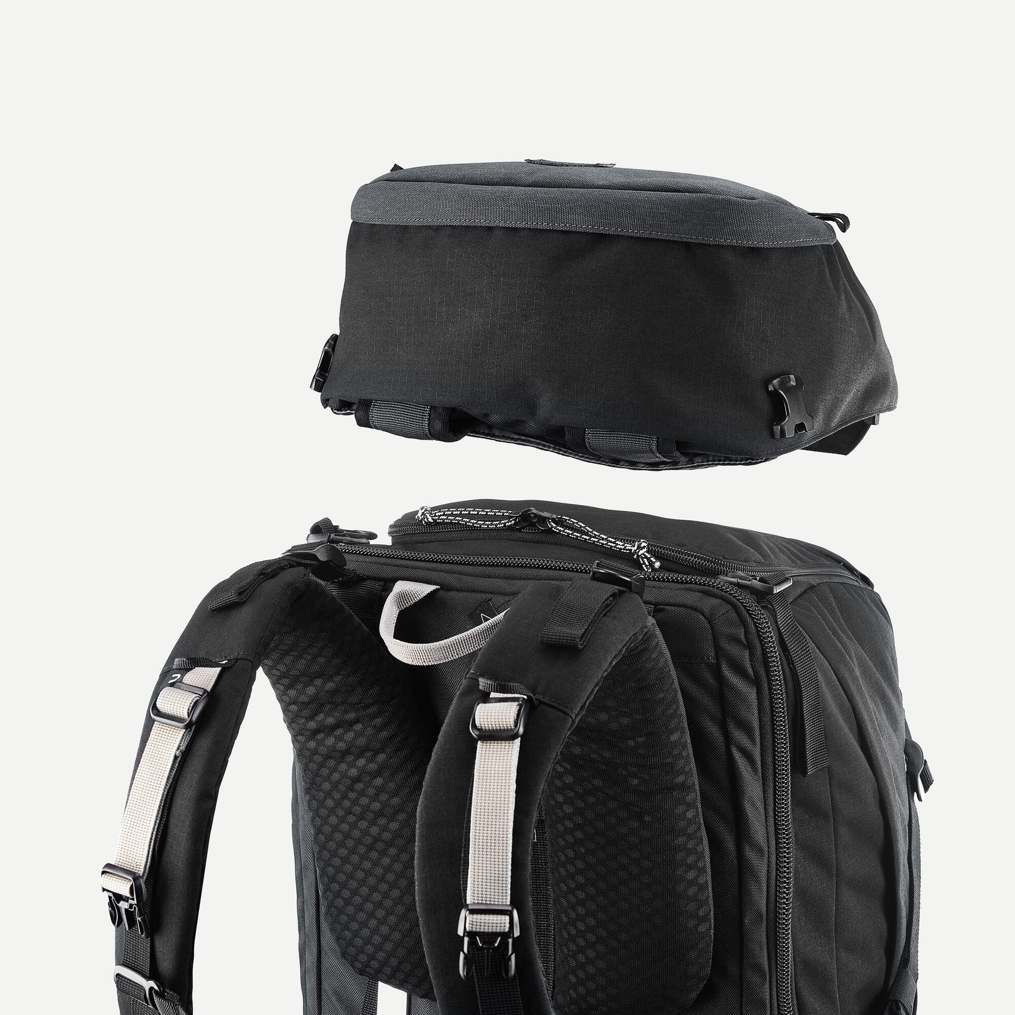 Forclaz Men's Travel 900 50+6L Lightweight Hiking Backpack - Durable Water-Resistant Trekking Pack for Outdoor Adventures & Camping Trips
