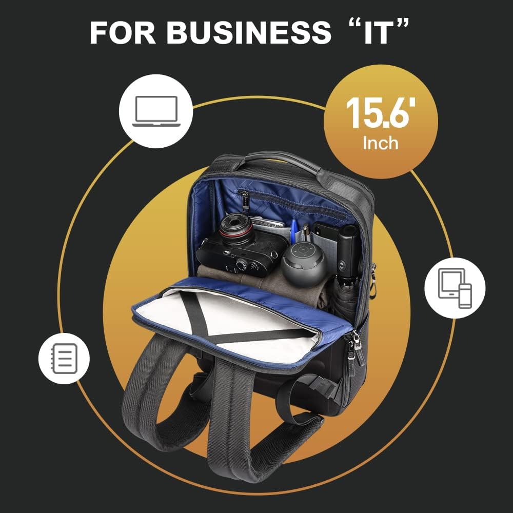BOPai Expandable 15.6 Inch Anti-Theft Laptop Backpack for Men - Water Resistant USB Charging Business Travel Backpack with Smart Features - Perfect for Work, Commuting & Outdoor Adventures