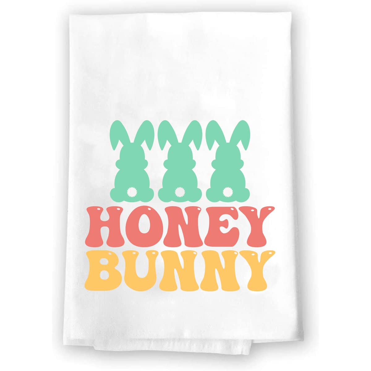 Decorative Kitchen and Bath Hand Towel - Religious Christian Easter Floral Design in Orange, Pink & Green - Spring Summer Garden Theme - Home Decor Gift for Housewarming, Hostess, Mother's Day & Easter Celebrations